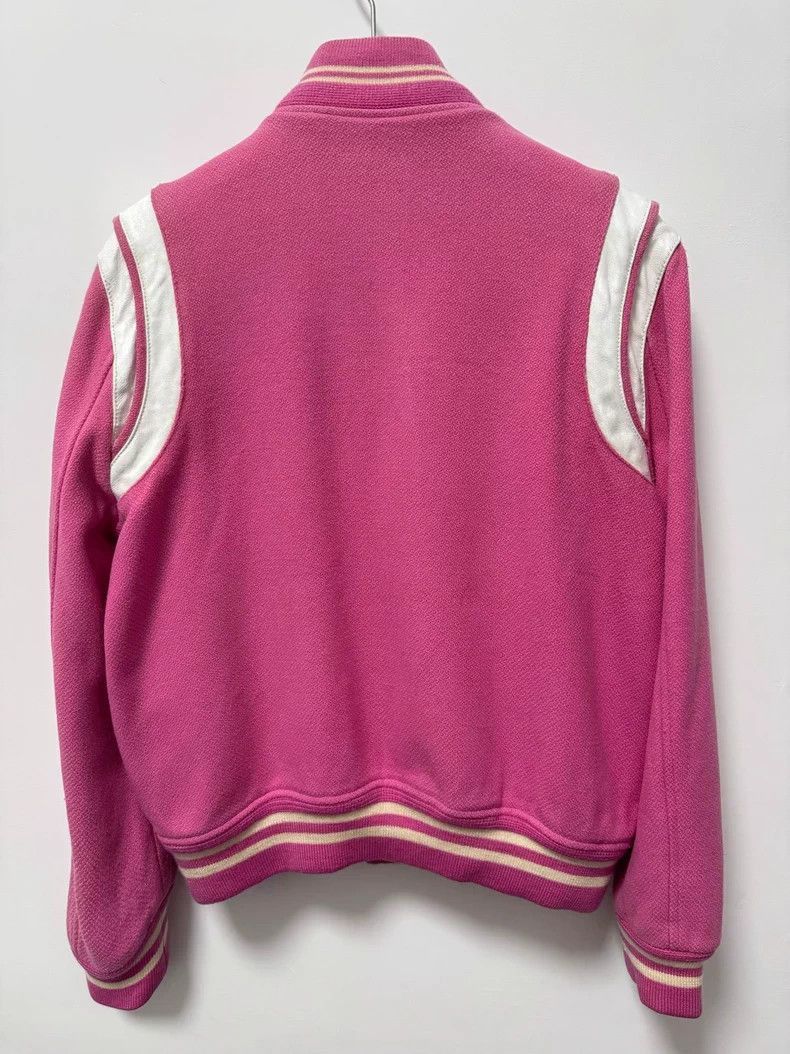 Saint Laurent Paris Saint Laurent Paris Saint Laurent Pink Baseball Jacket wit Size US L / EU 52-54 / 3 - 2 Thumbnail