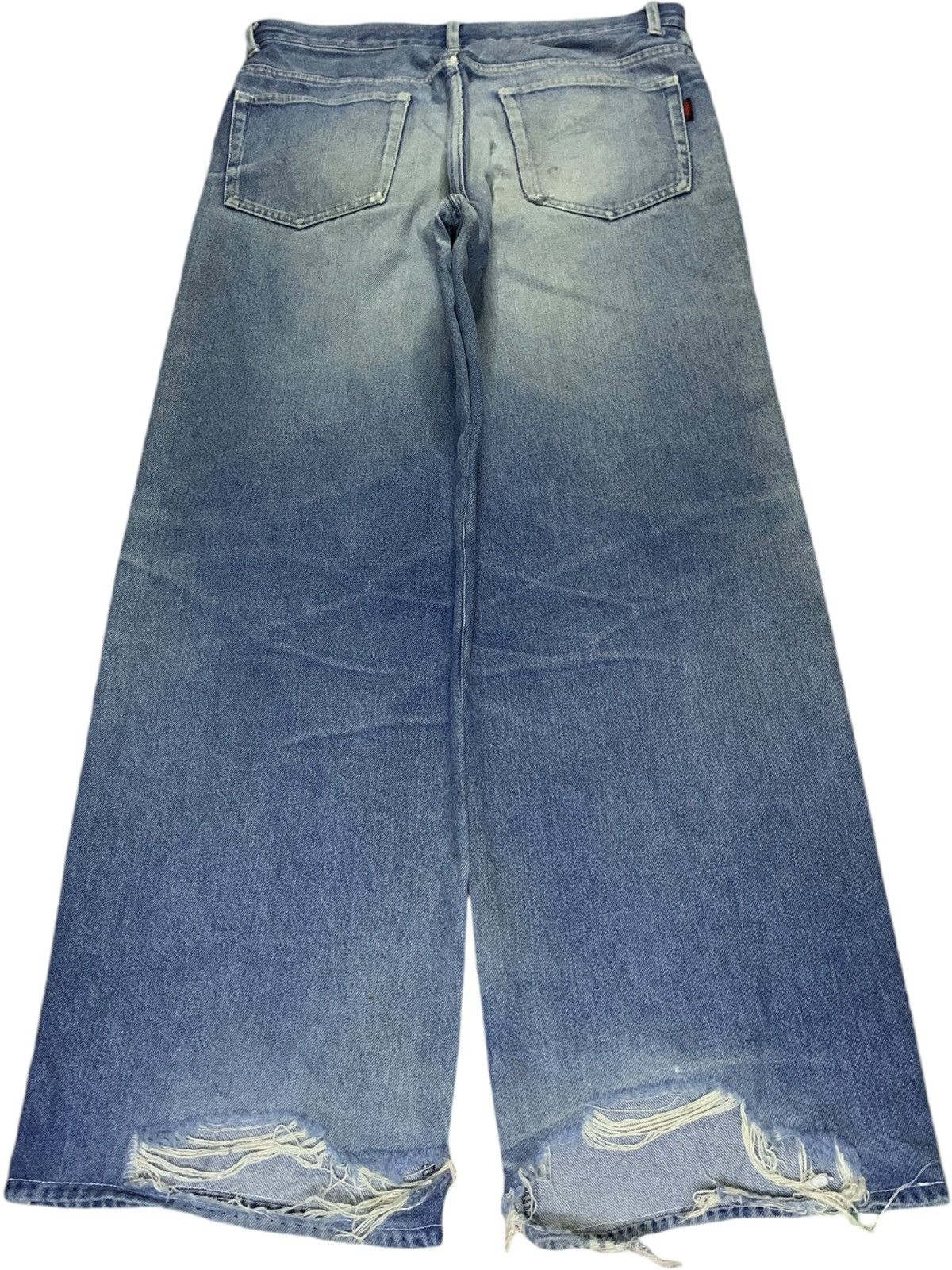 Japanese Brand Vintage Japanese Brand Mud Wash Patched Ripped Baggy Jeans Size US 34 / EU 50 - 2 Thumbnail