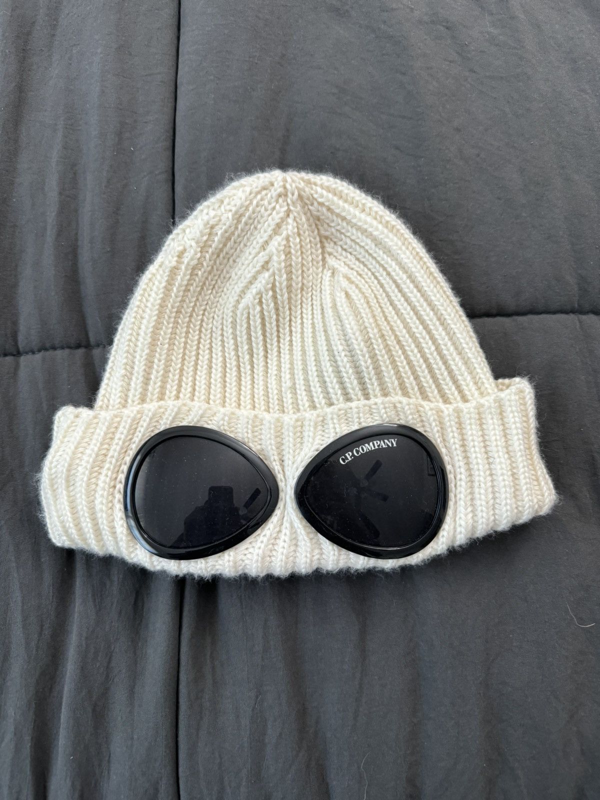 Cp company beanie white best sale