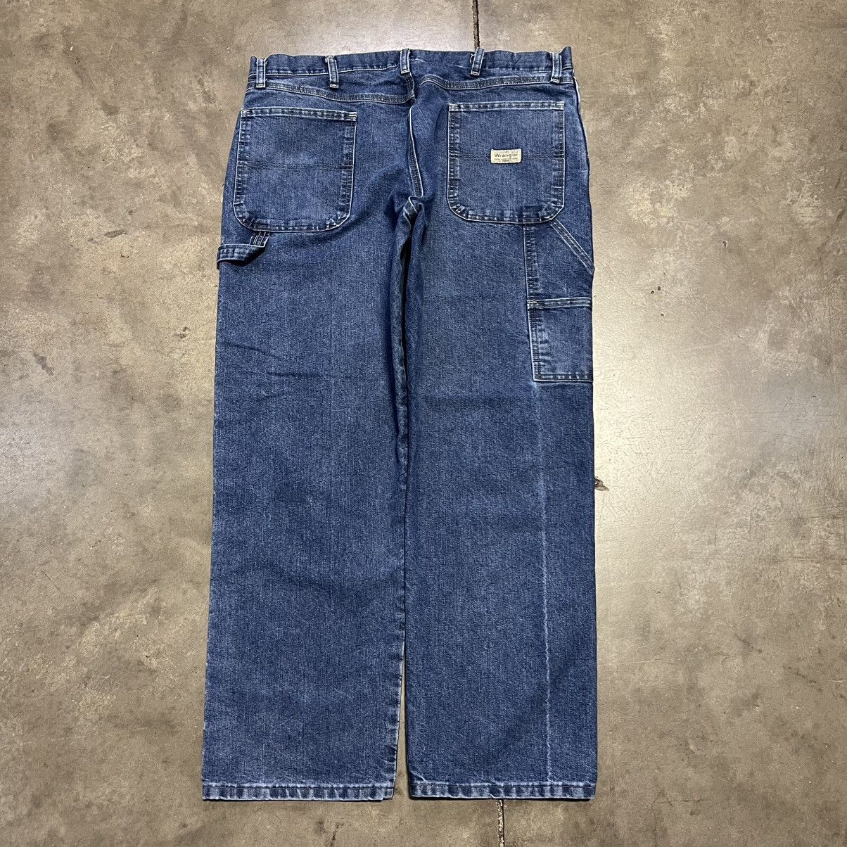 Vintage × Wrangler Vintage Wrangler Carpenter Workwear Jeans Baggy Faded Skater Size US 38 / EU 54 - 4 Thumbnail