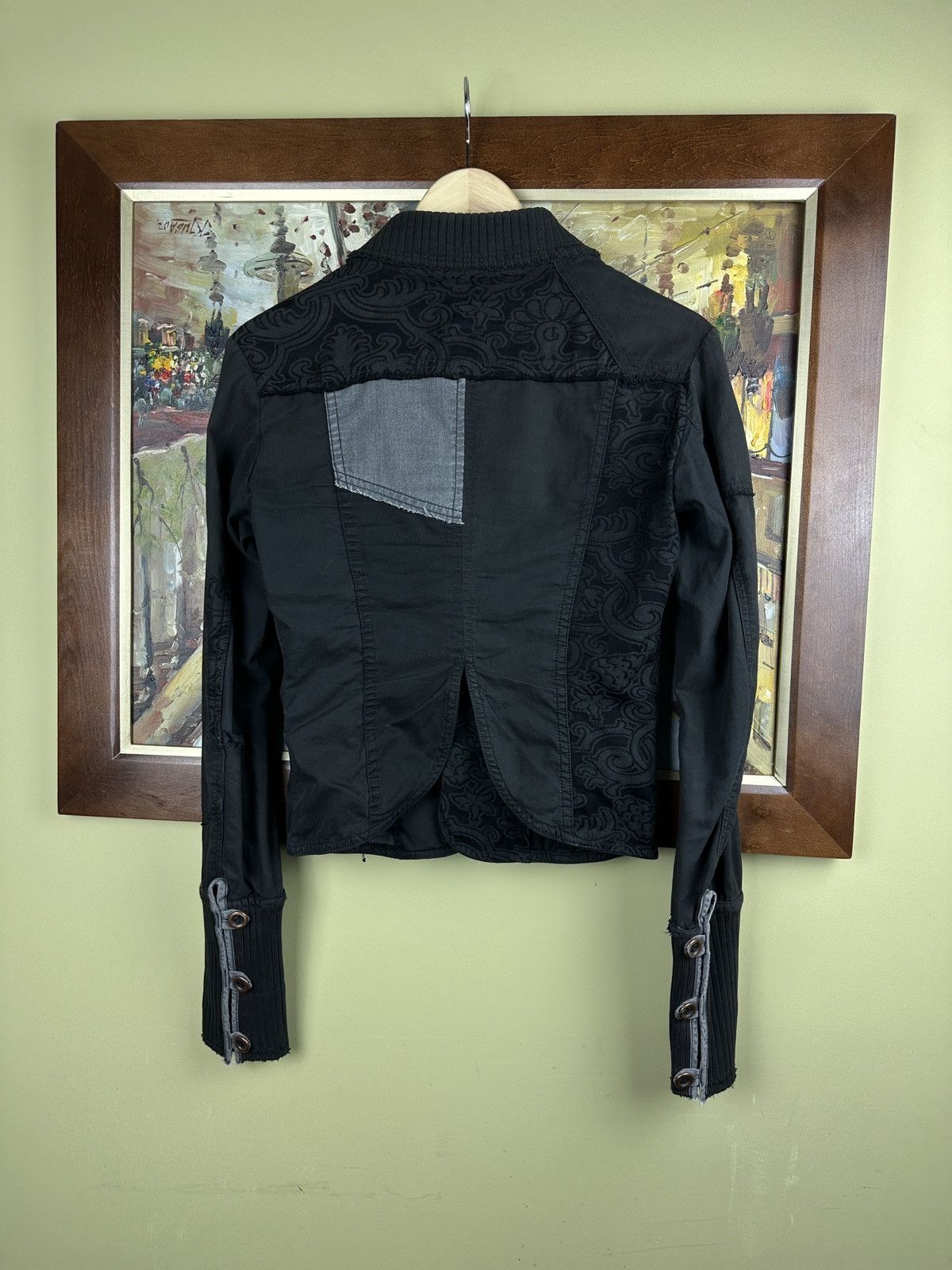 Diesel × Vintage Vintage 2000s Diesel y2k patchwork blazer geometry jacket Size S / US 4 / IT 40 - 5 Thumbnail