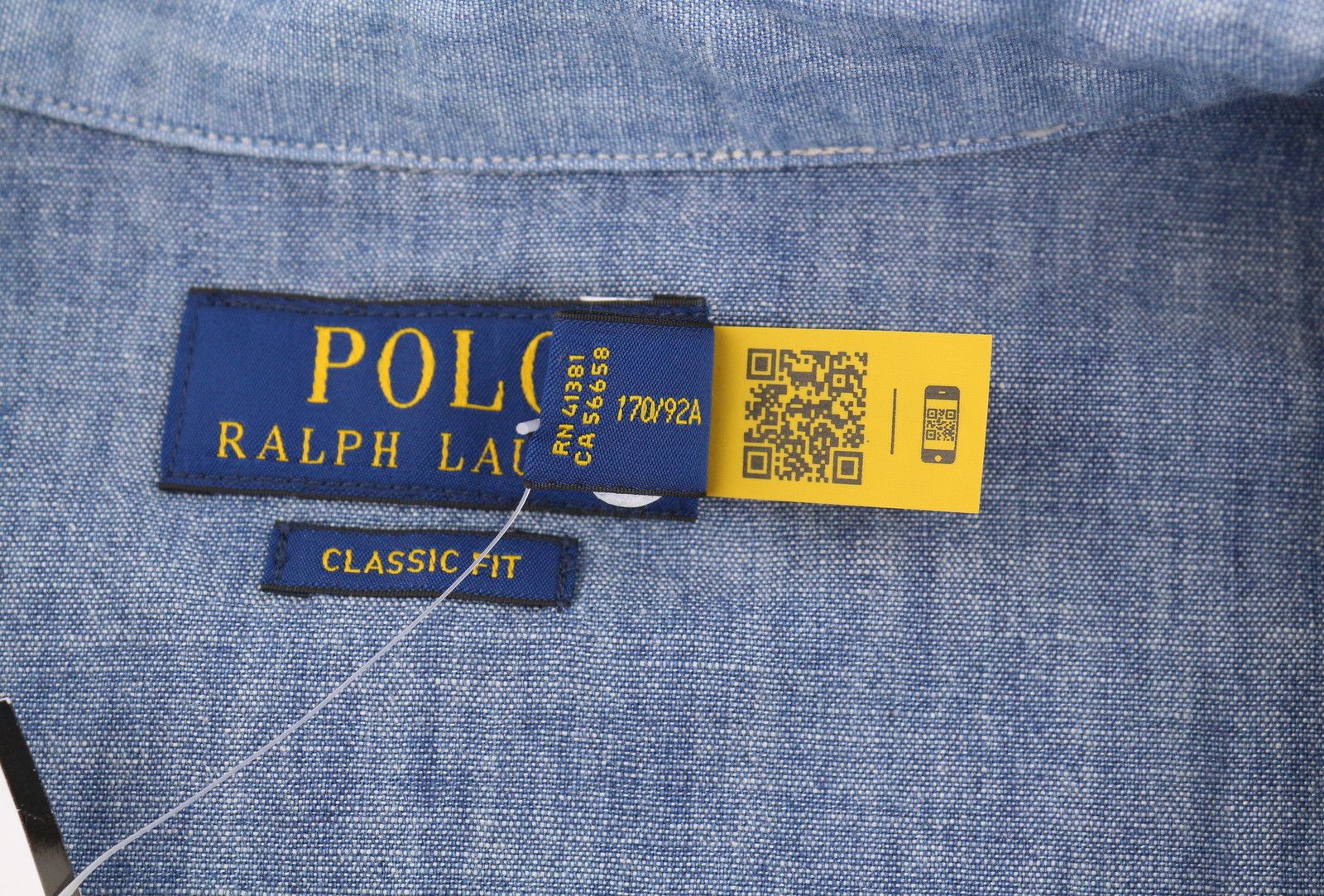 Ralph Lauren S Blue Faded Patchwork Button-Up Spread Shirt 86998 Size US S / EU 44-46 / 1 - 7 Thumbnail