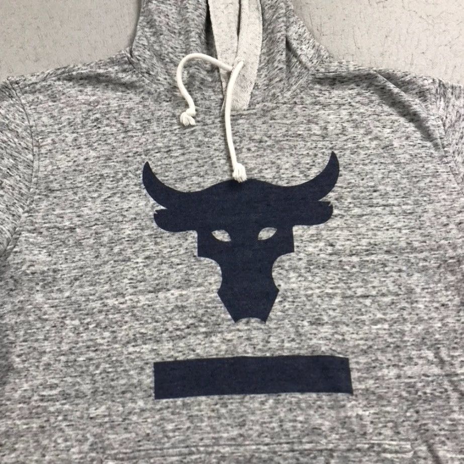 Under Armour Under Armour Project Rock Hoodie Mens L Gray Graphic Print Hooded Sweatshirt Gym Training Pullover Rock Sports Mens L Size US L / EU 52-54 / 3 - 3 Thumbnail