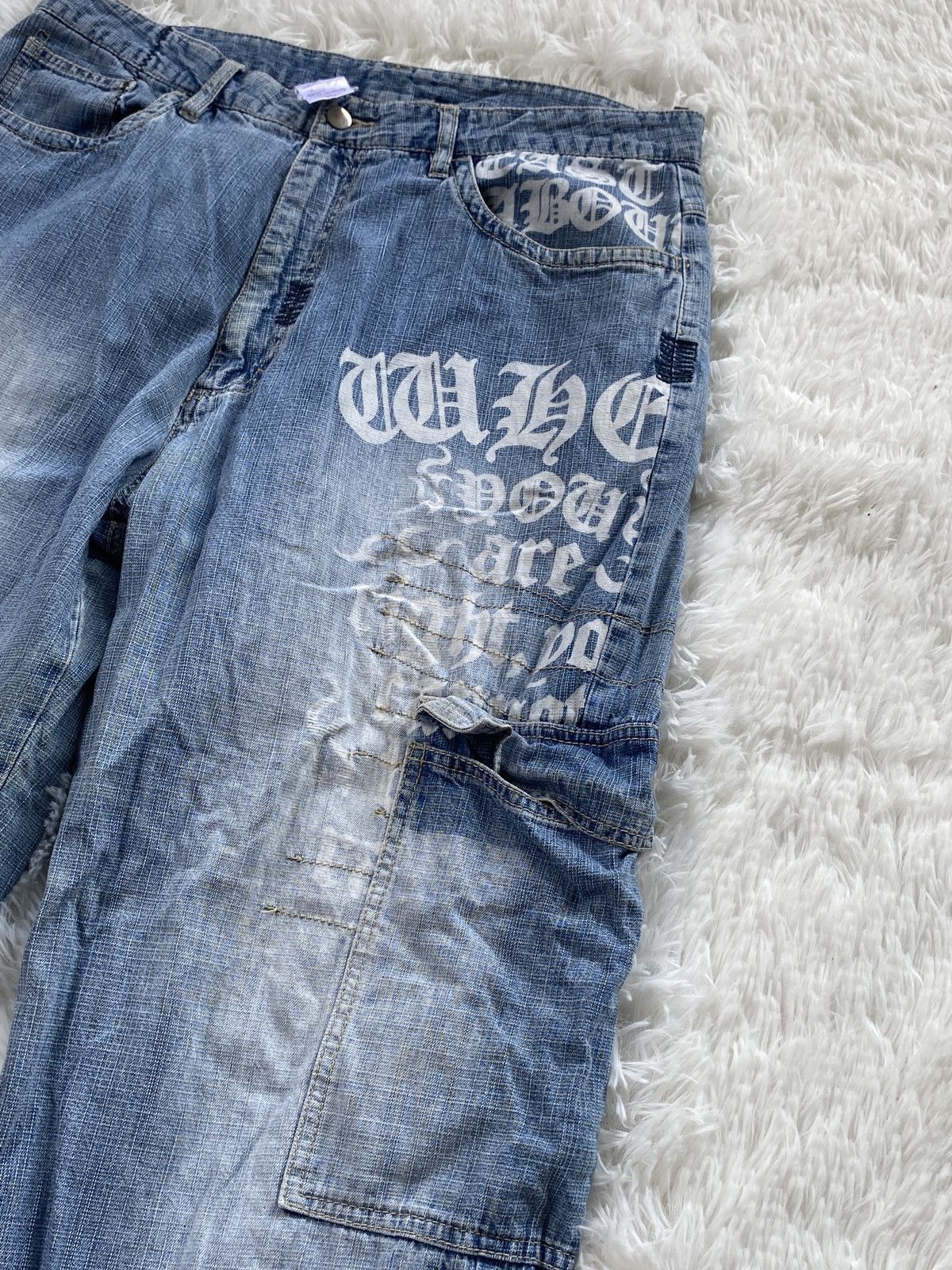 Vintage 90’s Skate Culture 🔥 Dig Deep🔥Cargo Baggy Jeans Size US 36 / EU 52 - 10 Thumbnail