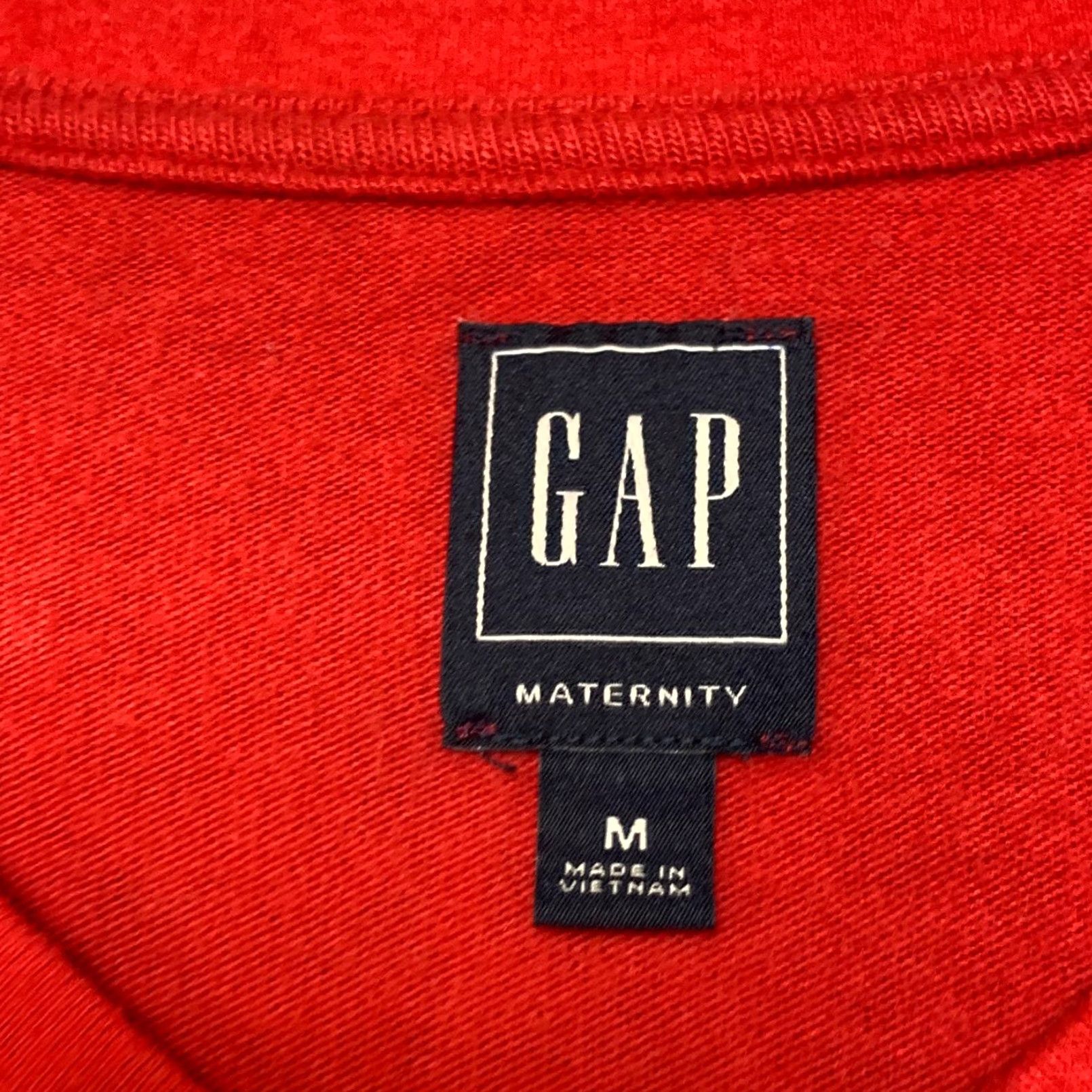 Gap Gap Nursing Top Womens Maternity Red Cotton Stretch V-Neck Raglan Sleeve Blouse; Pullover, Long Sleeve, Solid, Casual Size M / US 6-8 / IT 42-44 - 7 Thumbnail