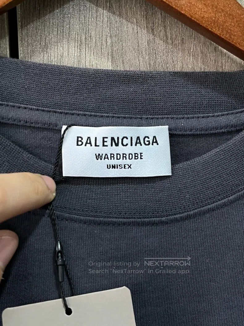 Balenciaga Balenciaga Smoke Grey Coke Embroidered Short Sleeve Size US M / EU 48-50 / 2 - 4 Thumbnail