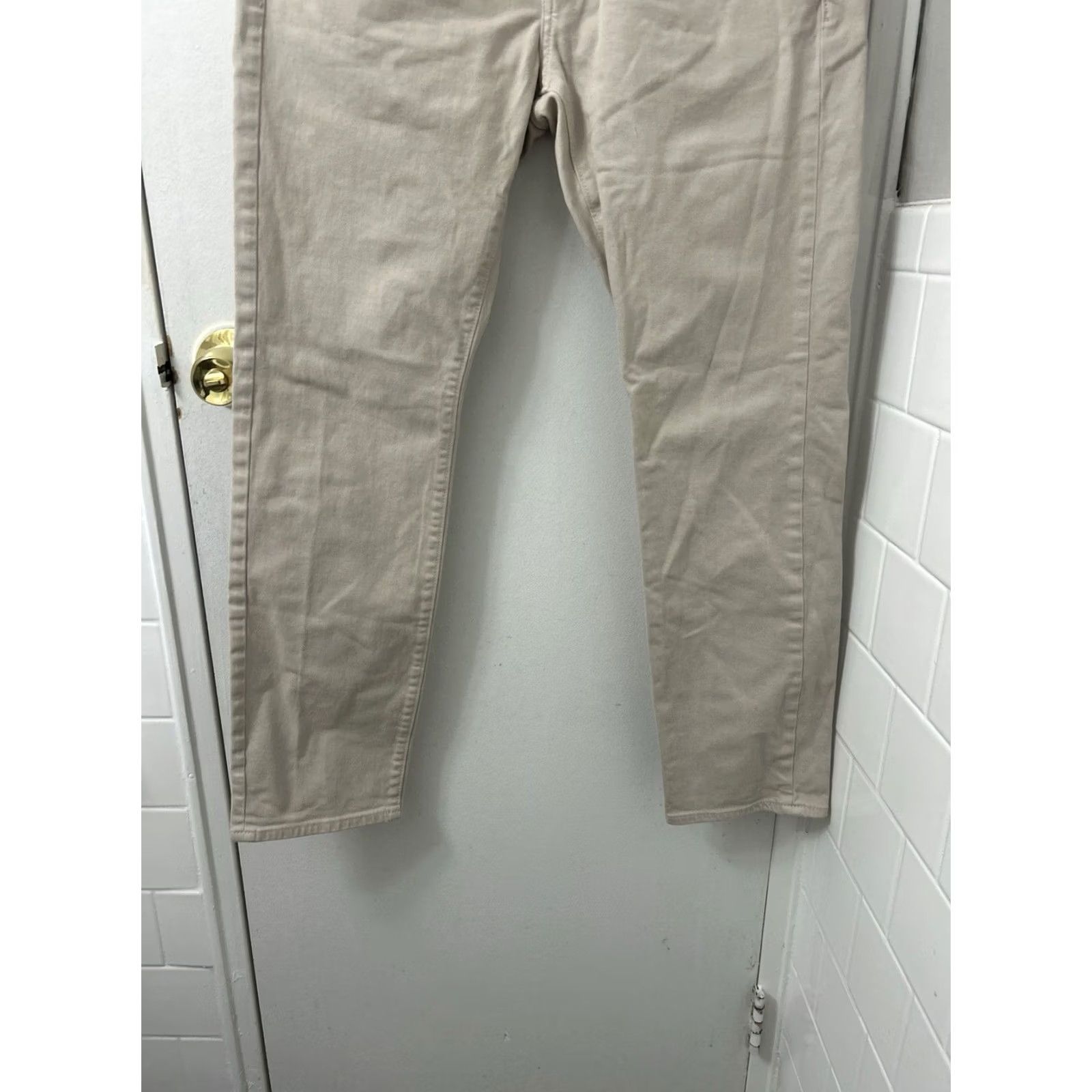Vintage J Crew 484 Slim-Fit Stretch Chino Pants Mens 32x29 Beige Kurabo Japanese Fabric Slim Tapered Stretch Size US 32 / EU 48 - 3 Thumbnail