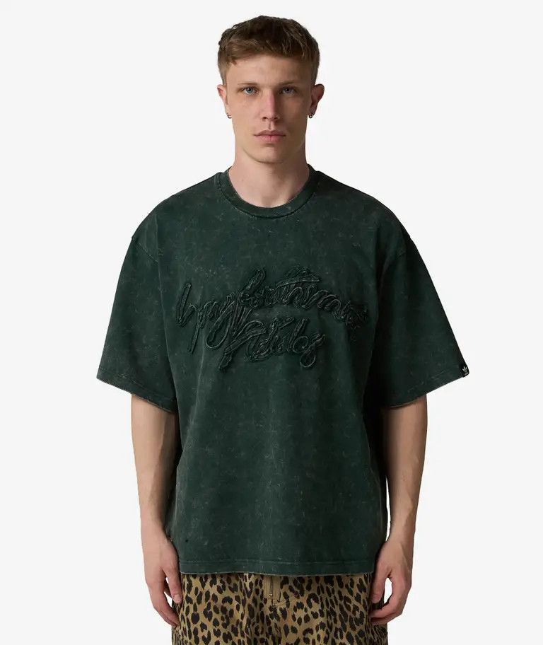 Adidas × Song For The Mute o1mle0526 Washed Short Sleeve T-Shirt in Shadow Green Size US M / EU 48-50 / 2 - 1 Thumbnail