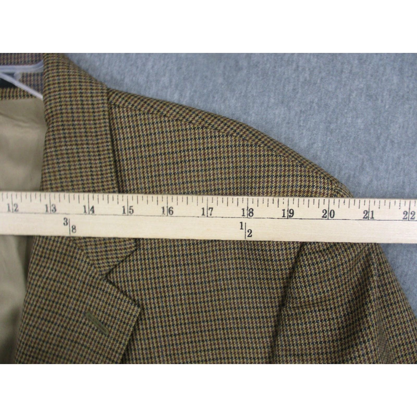 Ralph Lauren Lauren Ralph Lauren Blazer Mens 44R Brown Wool Check Tweed Sport Coat Jacket Size 44R - 6 Thumbnail