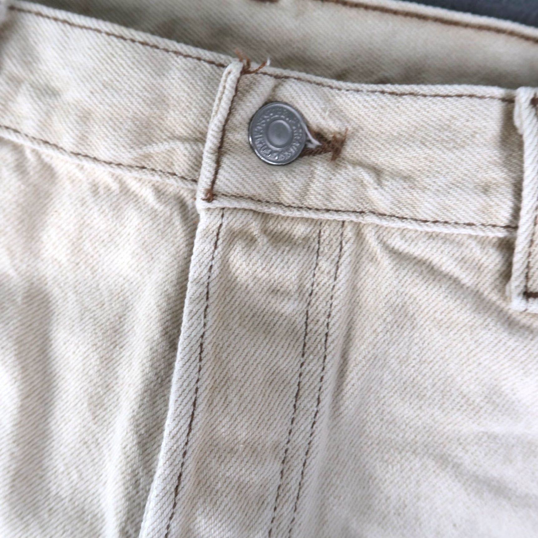 Levi's VINTAGE Levi's 501 Jeans Straight Denim Beige Mens Size 36x32 Regular waist Inseam 36x32 501 Series 90s USA Jeans Mens Size US 36 / EU 52 - 4 Thumbnail