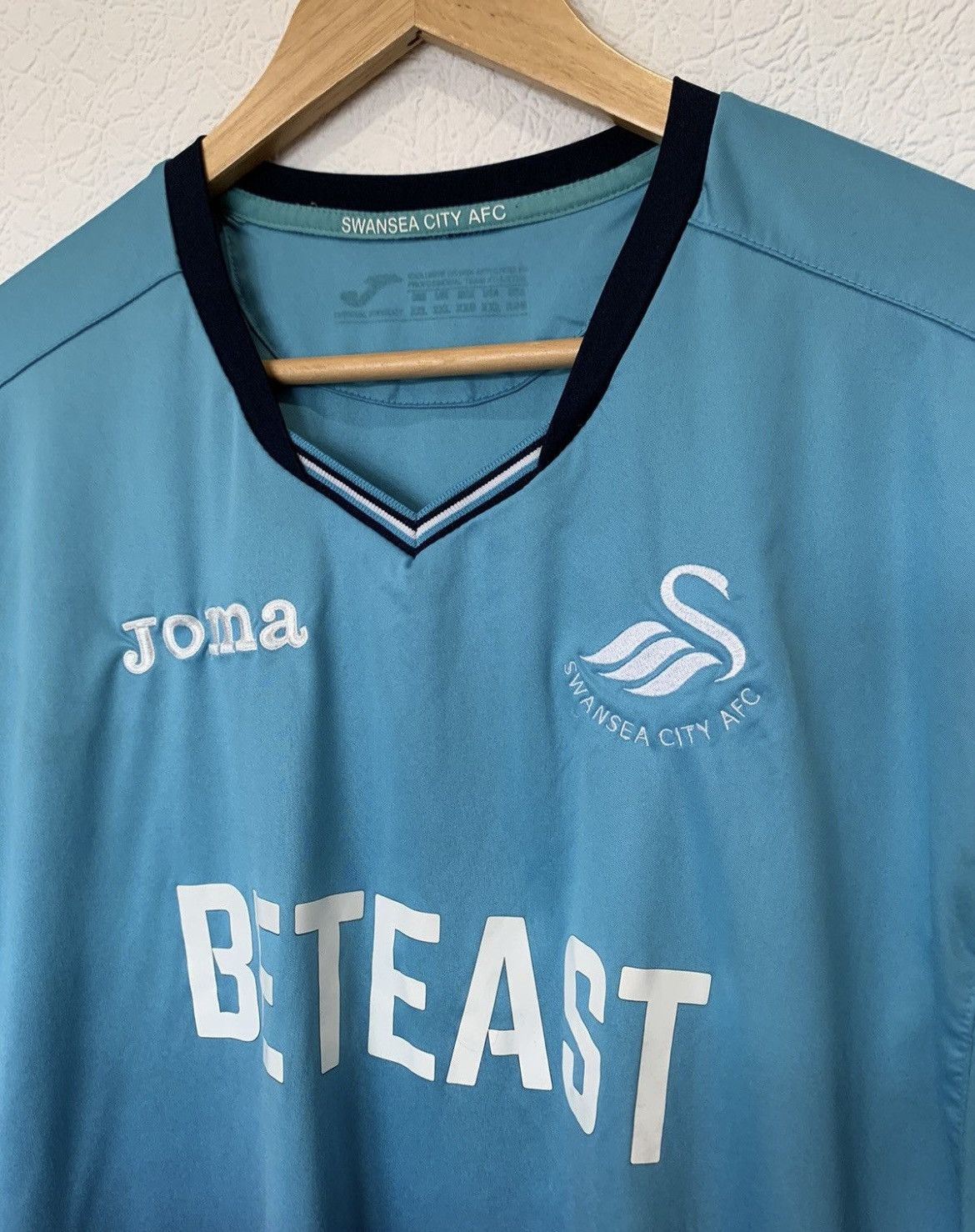 Joma SWANSEA CITY JOMA 2016/2017 HOME KIT SOCCER JERSEY FOOTBALL Size US XXL / EU 58 / 5 - 2 Thumbnail