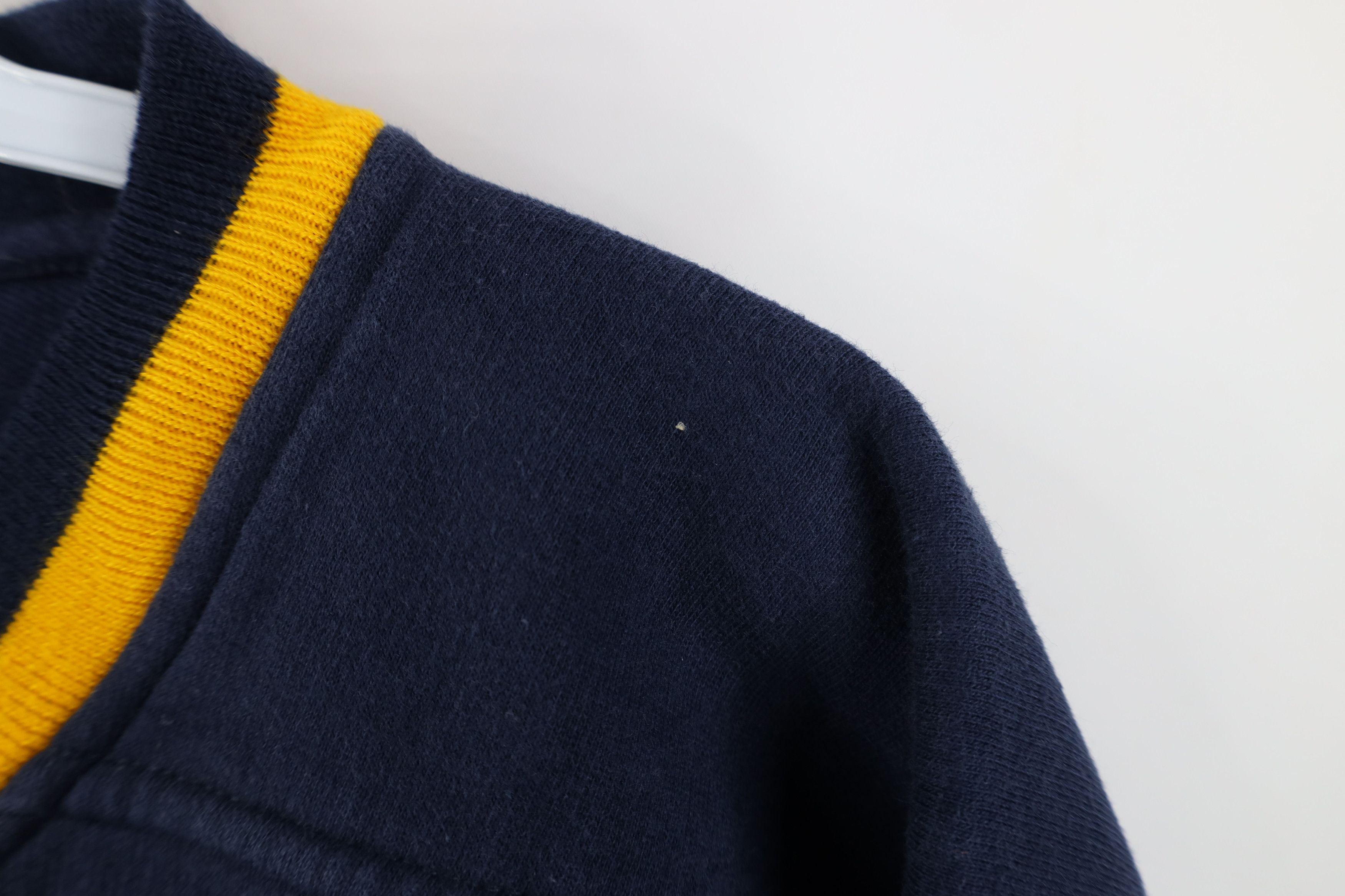 Vintage Vintage 90s Spell Out University of Michigan Sweatshirt Blue Size US XL / EU 56 / 4 - 5 Thumbnail