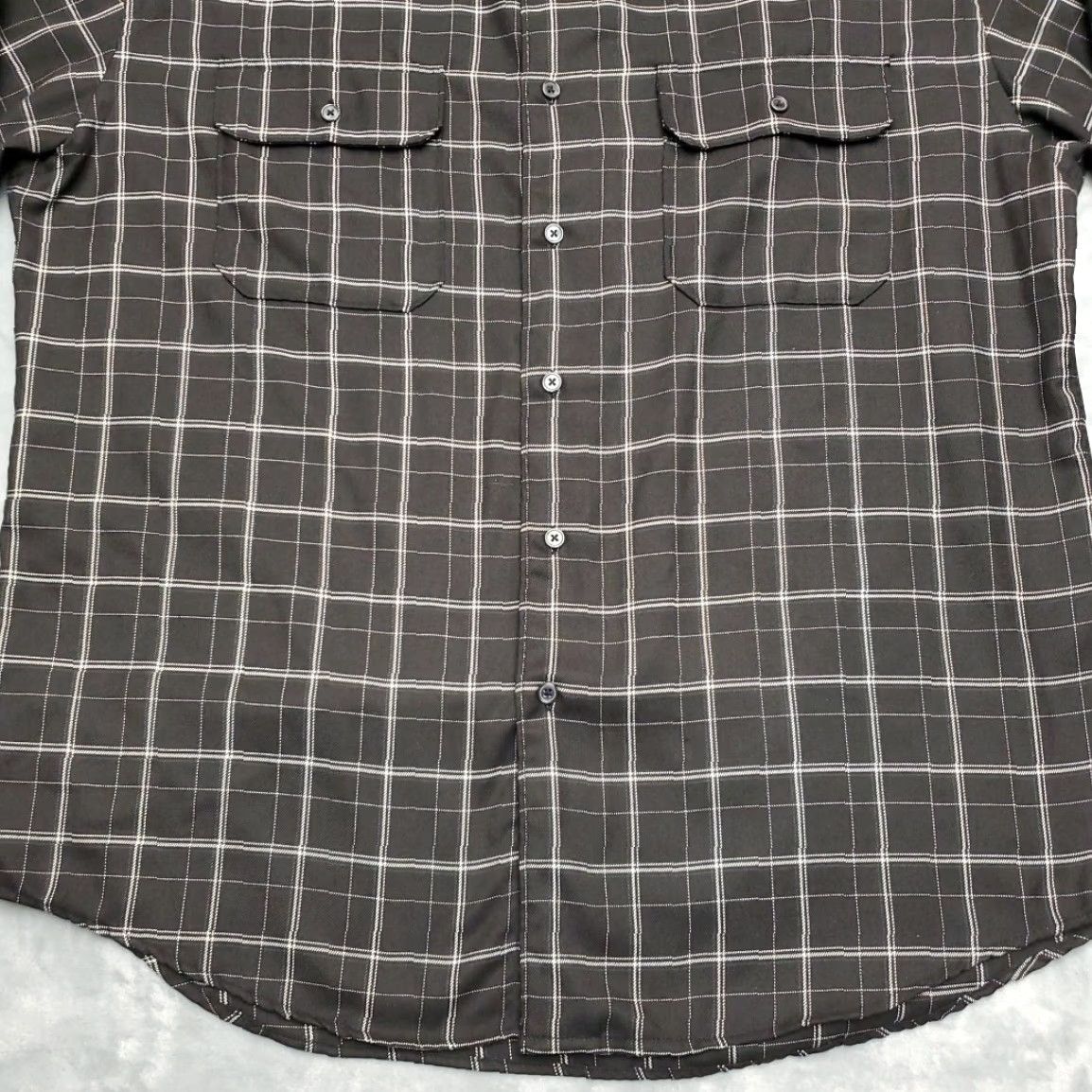 Dockers Dockers Shirt Mens XL Black Plaid Viscose Blend Long Sleeve Button Down Size US XL / EU 56 / 4 - 2 Thumbnail