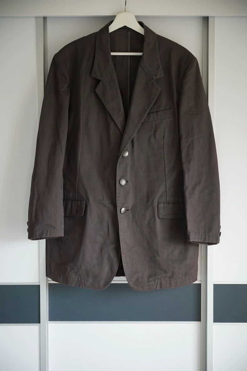 Yohji Yamamoto Yohji Yamamoto Yohji Yamamoto Brown Gray Embroidered Suit Size US M / EU 48-50 / 2 - 1 Thumbnail