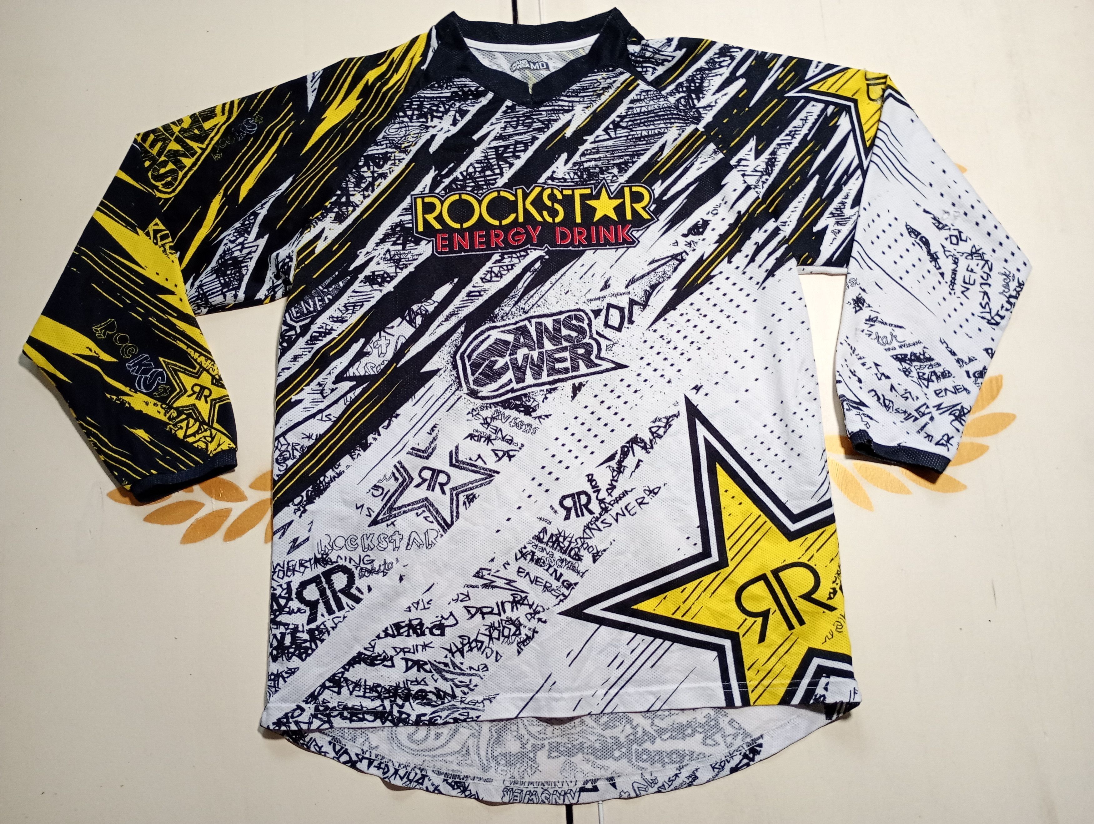 Vintage Answer Racing x Rockstar Motocross Jersey Y2k Size US M / EU 48-50 / 2 - 1 Thumbnail