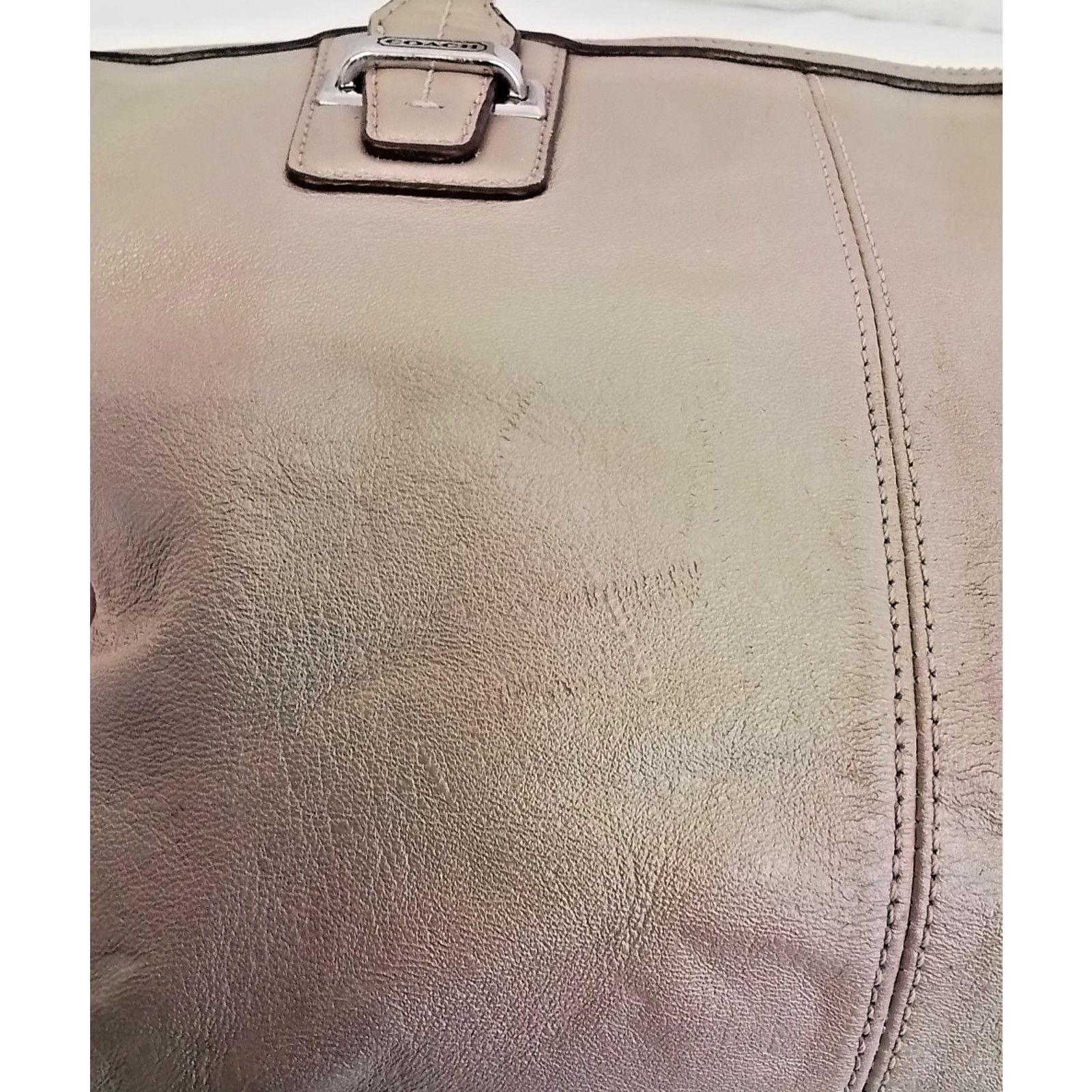 Coach Coach Taylor Handbag Satchel Champagne Silver Crossbody Size ONE SIZE - 9 Thumbnail