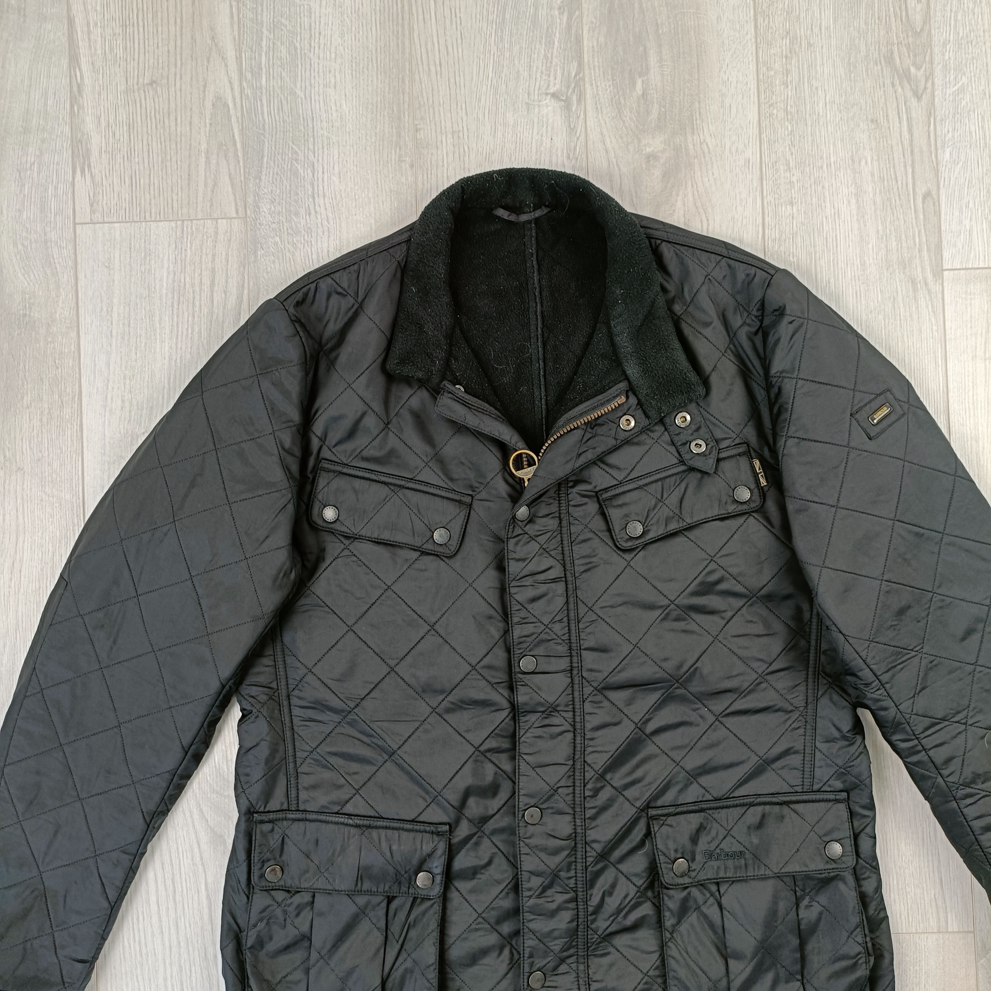 Barbour International Men's Black Quilted ARIEL POLARQUIL Jacket ! Size US XL / EU 56 / 4 - 3 Thumbnail