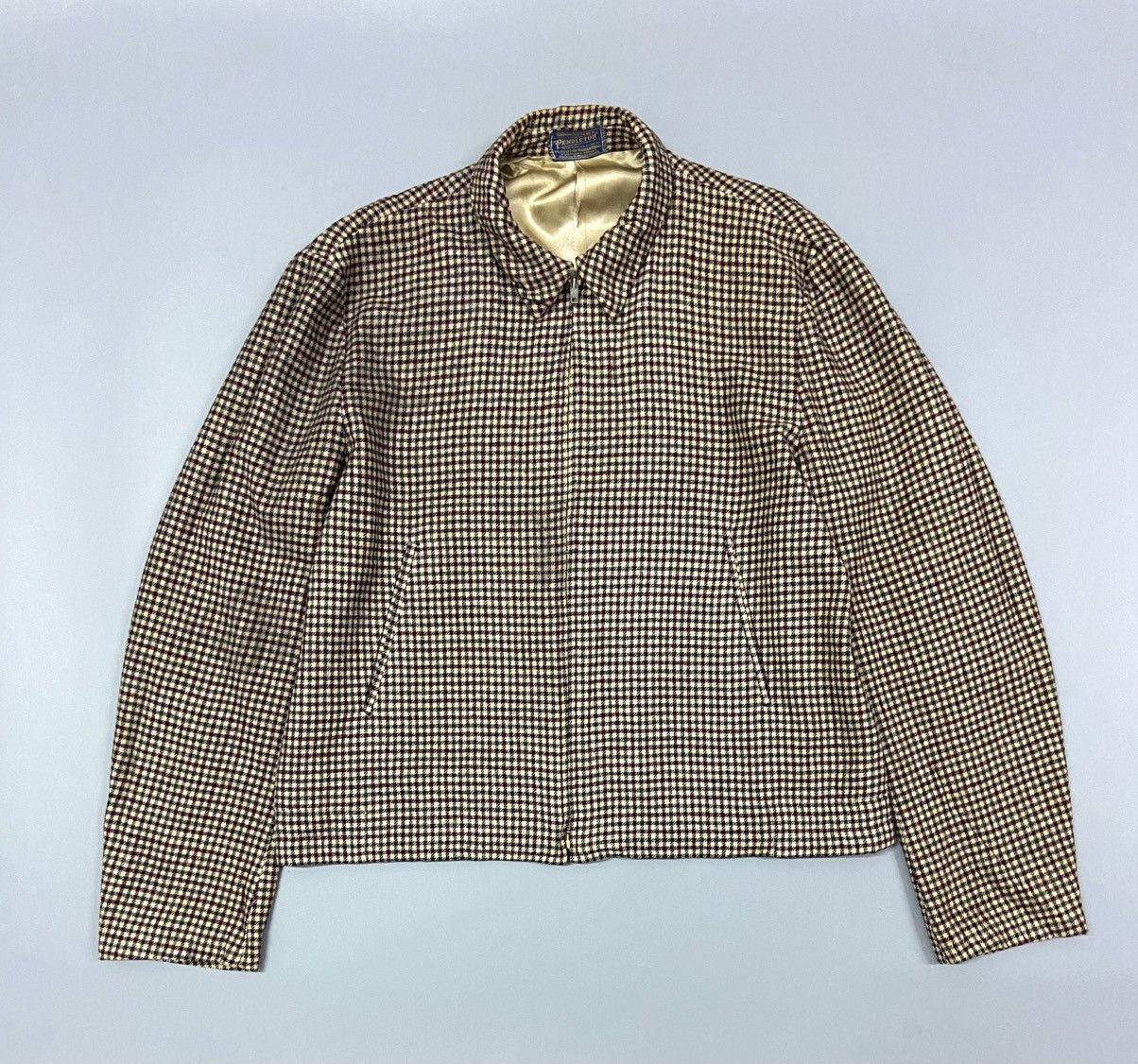 Pendleton Vintage 50's Pendleton wool houndstooth zippered jacket. Size US M / EU 48-50 / 2 - 5 Thumbnail