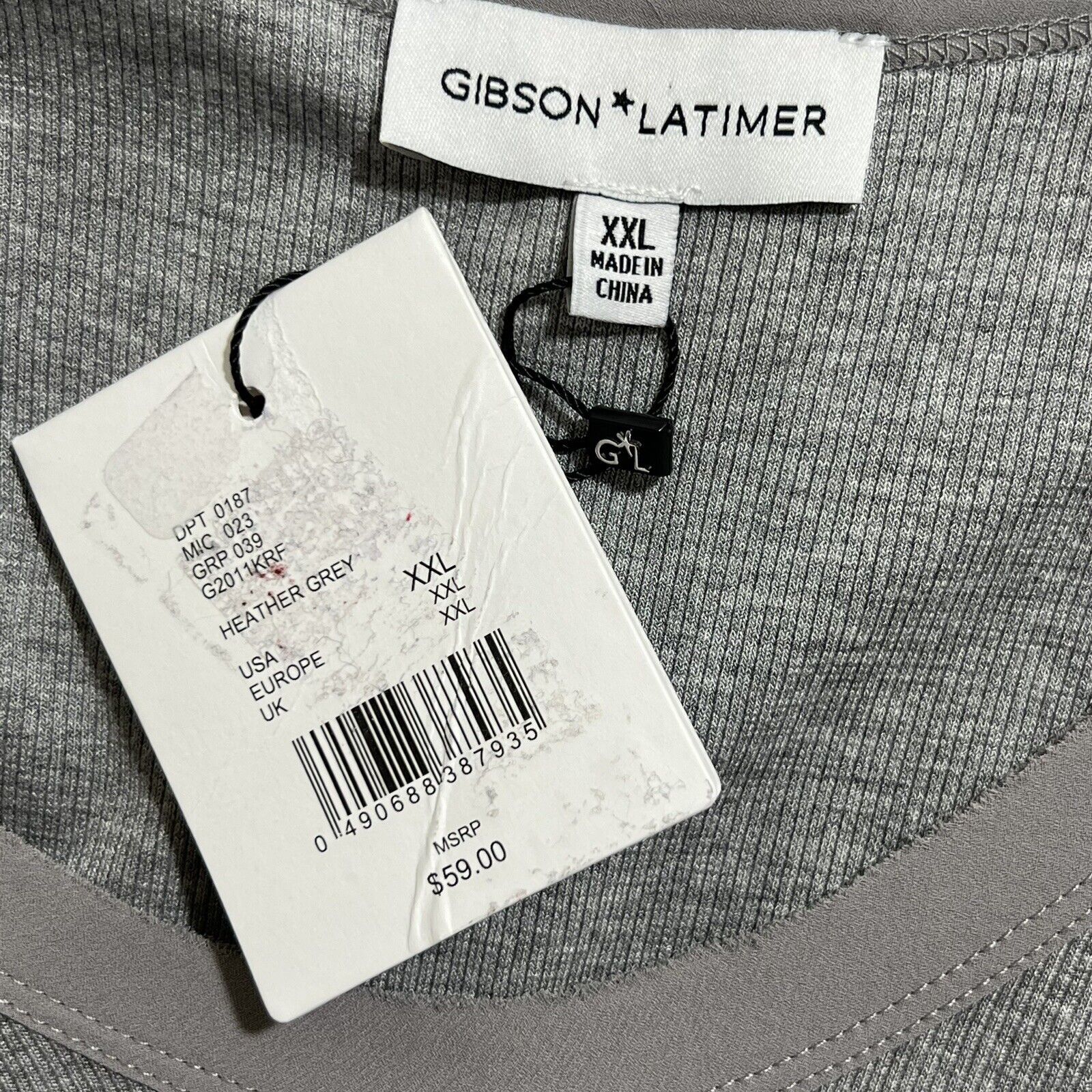 Other Gibson & Latimer Tank Top Gray Pullover Stretch Shirt Size XXL / US 16-18 / IT 52-54 - 3 Thumbnail