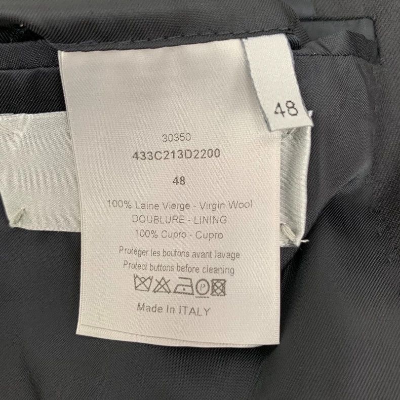 Dior Dior Black wool lapel single-breasted long-sleeved suit Size 48R - 6 Thumbnail