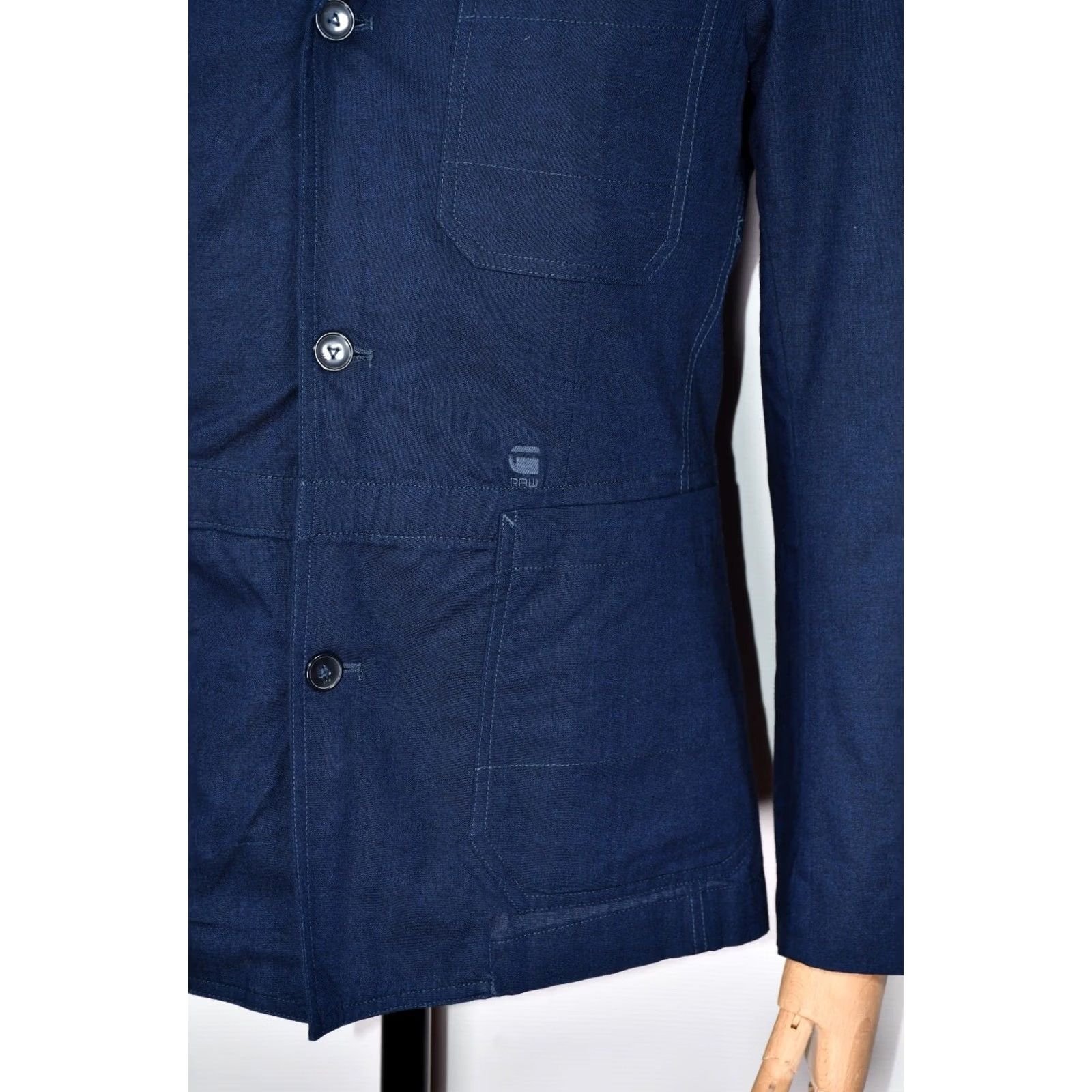 G-Star G-Star Shattor Omega Blazer LT WT Ink Denim Jacket Mens M 50 Blue Cotton Blazer Mens XL? Size US M / EU 48-50 / 2 - 5 Thumbnail