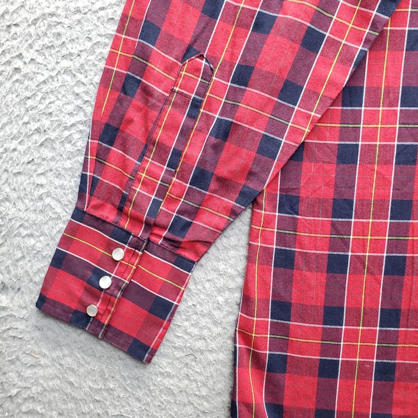 Vintage Ely Cattleman Western Shirt Mens M Multi Plaid Long Sleeve Pearl Snap Front EUC Size US M / EU 48-50 / 2 - 8 Thumbnail
