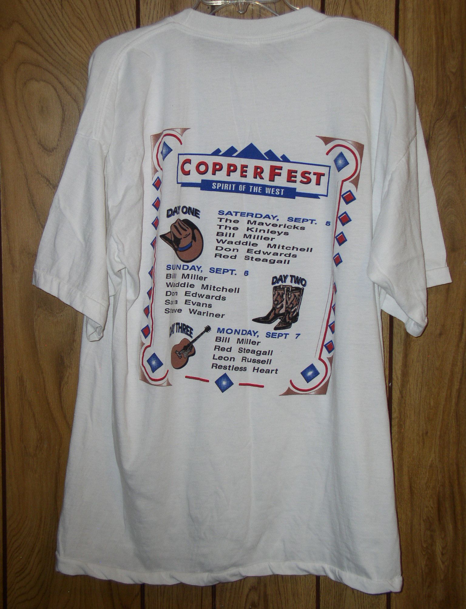Vintage Clint Black Copperfest Concert Shirt 1997 Leon Russell Size US XXL / EU 58 / 5 - 2 Thumbnail