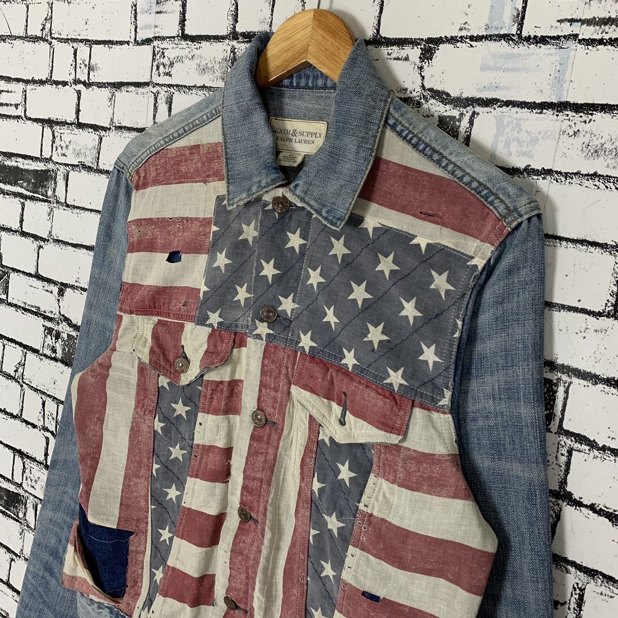 Ralph Lauren Jean Jacket Trucker Flag America