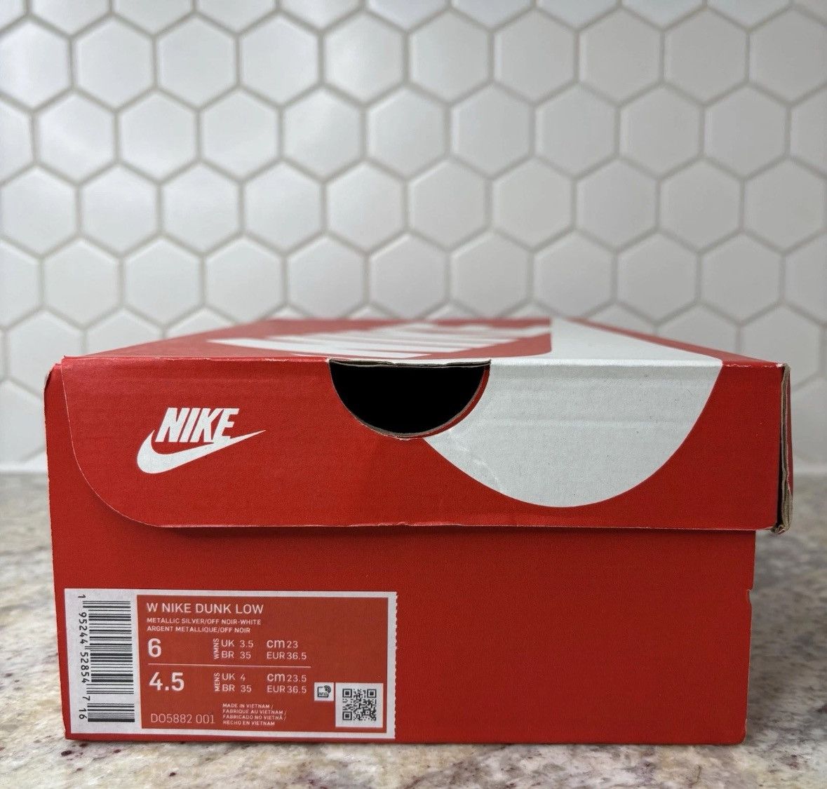 Nike Size 6W/4.5M-NEW Nike Dunk Low Golden Gals Metallic Silver Size US 6 / IT 36 - 10 Thumbnail