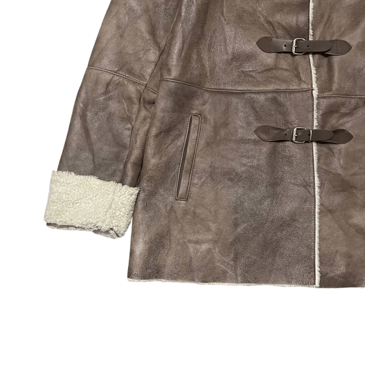 Vintage Anagram Paris Sheepskin Coat Shearling Leather Jacket Size US S / EU 44-46 / 1 - 3 Thumbnail