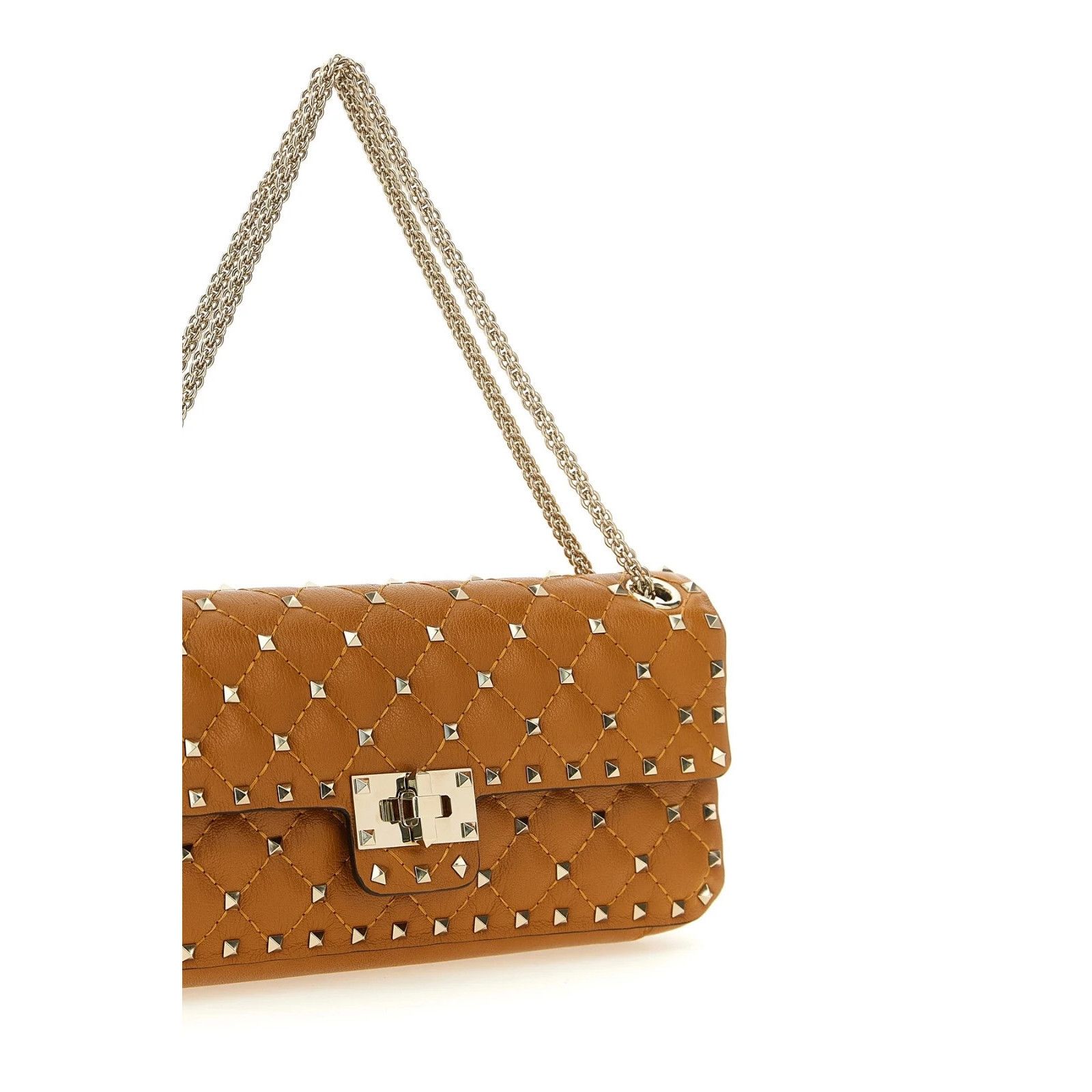 Valentino VALENTINO GARAVANI Rockstud Spike Medium Orange Leather Shou Size ONE SIZE - 3 Thumbnail