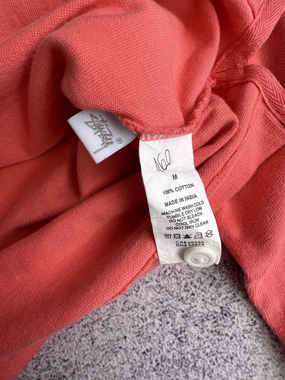 Japanese Brand × Stussy × Vintage Vintage Stussy Y2K Pink Long Sleeve Sweatshirt Size US L / EU 52-54 / 3 - 7 Thumbnail