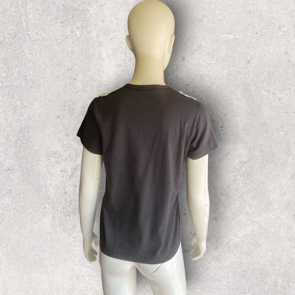 Comme des Garcons 2009 Tricot Plaid Ruffe Appliqué T Shirt Size S / US 4 / IT 40 - 4 Thumbnail