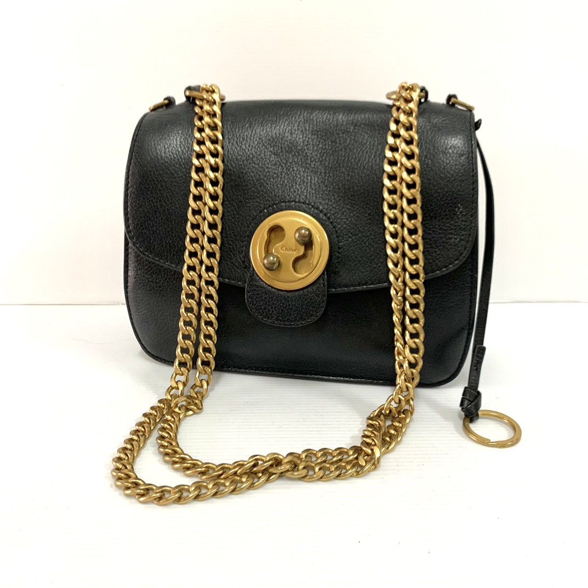 Chloe Chole Leather Black Shoulder Chain Bag Size ONE SIZE - 1 Thumbnail