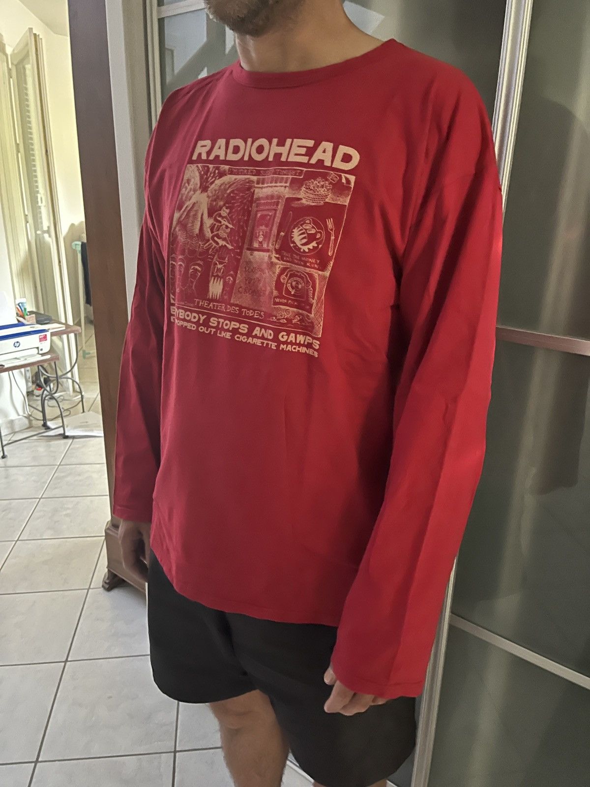 Band Tees Radiohead w.a.s.t.e long sleeve vintage tee Size US XL / EU 56 / 4 - 11 Thumbnail