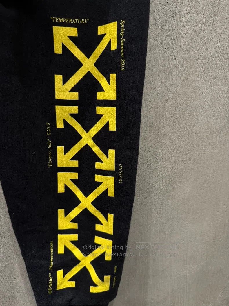 Off-White off-white size M Arrow Print Fleece Lined Black Sweatpants Size US 27 - 3 Thumbnail