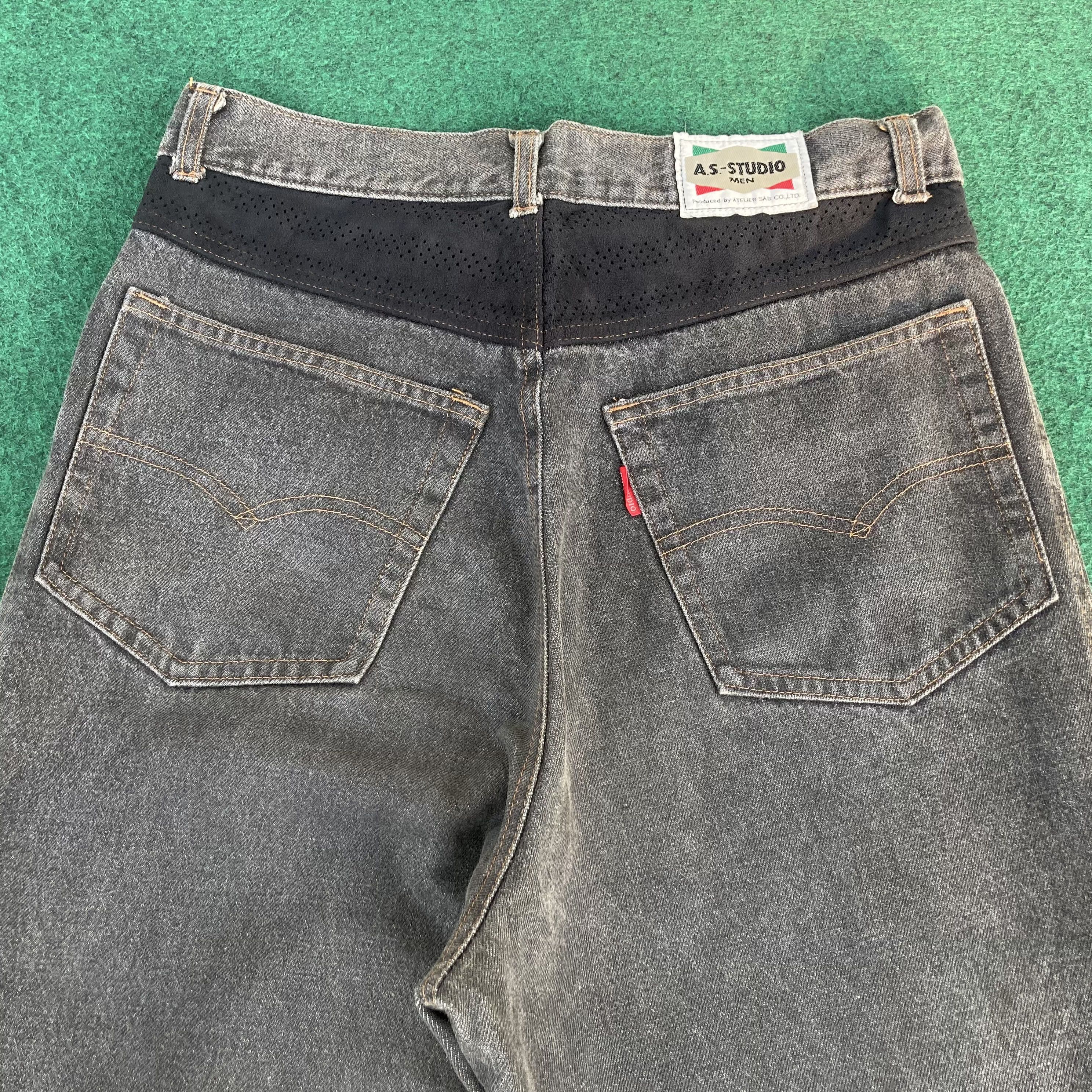 Designer × Japanese Brand × Vintage 30x29.5 Vtg A.S.M Atelier Sab Men Pants Baggy Zipper Jeans Size US 30 / EU 46 - 11 Thumbnail