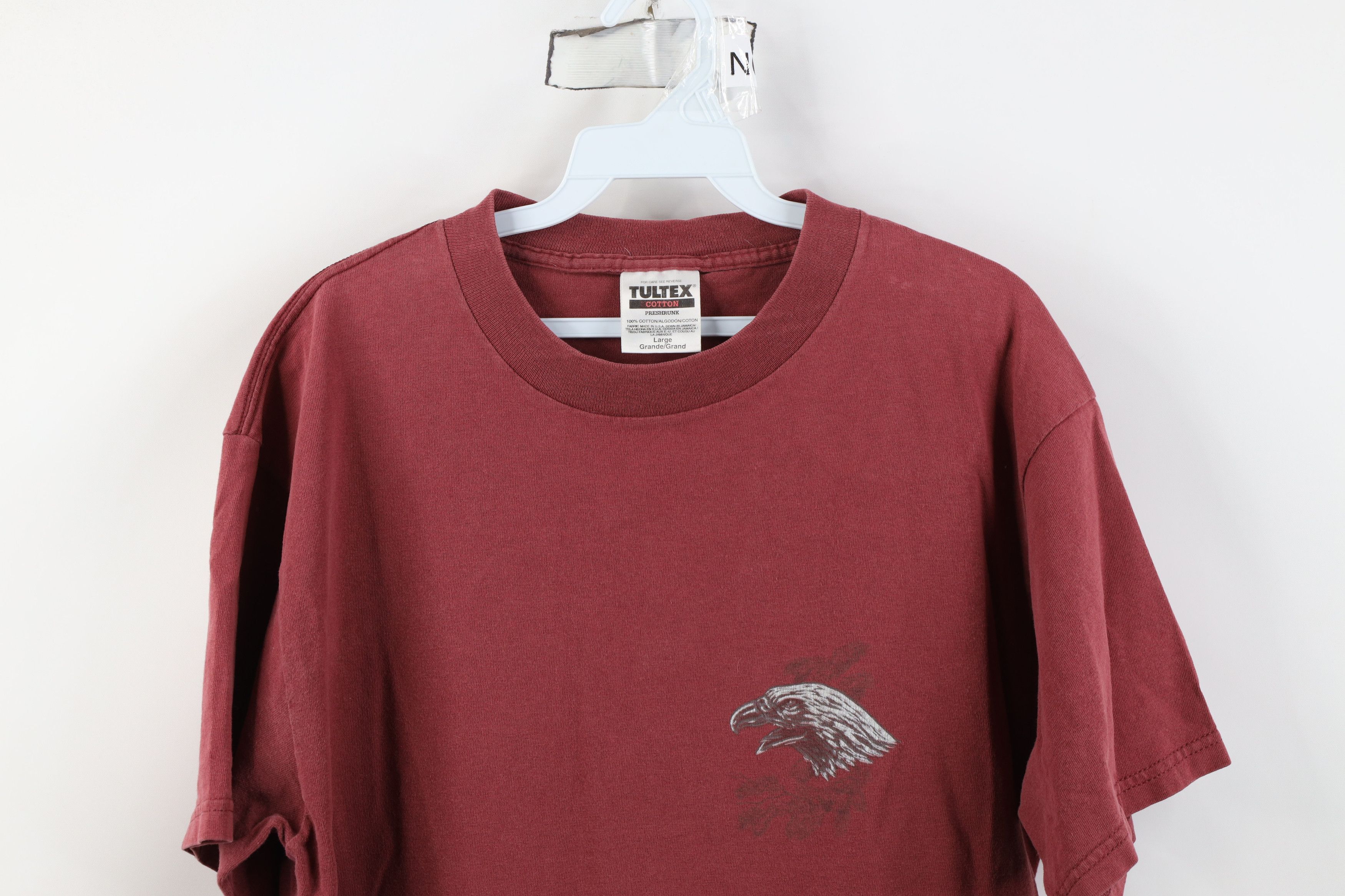 Vintage Vintage 90s Streetwear Nature Eagle Short Sleeve T-Shirt Red Size US L / EU 52-54 / 3 - 2 Thumbnail