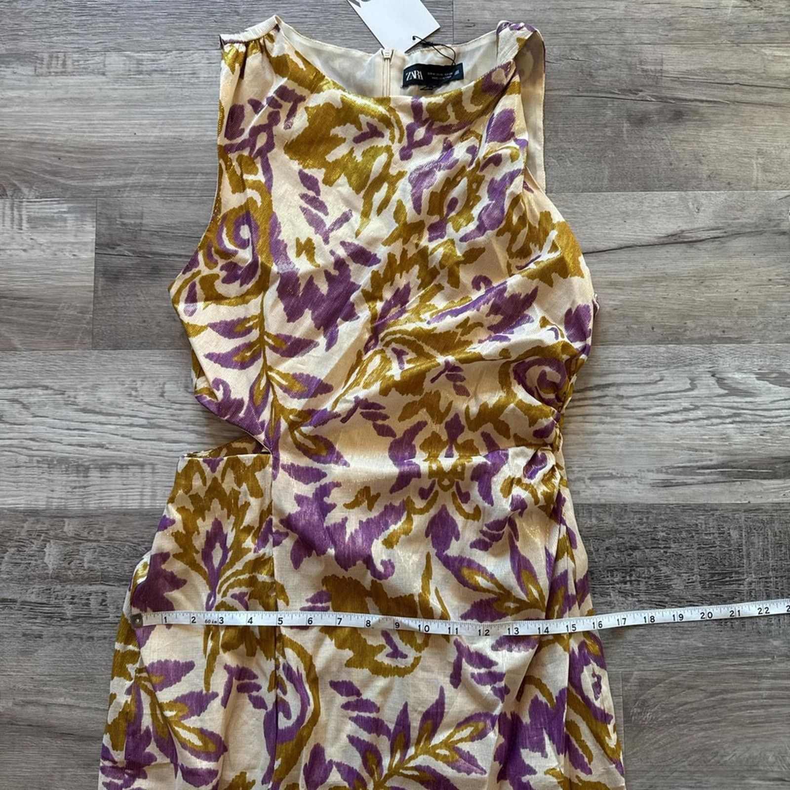 Zara ZARA FLORALS PRINT CUT OUT MIDI DRESS - SIZE M - BRAND NEW Size M / US 6-8 / IT 42-44 - 7 Thumbnail