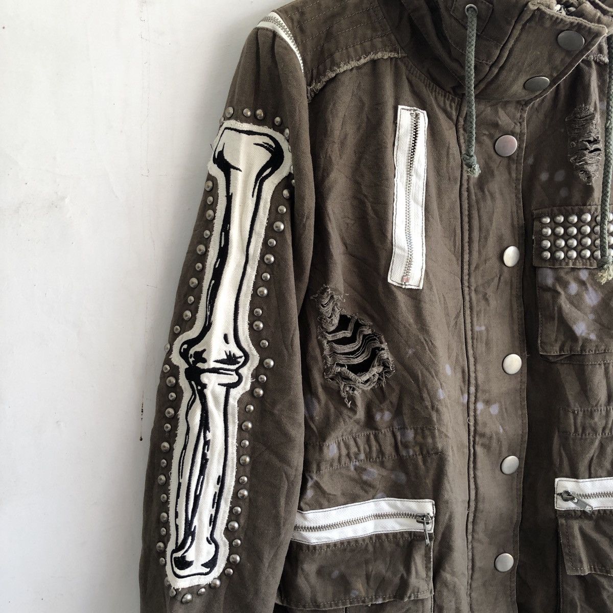 If Six Was Nine × Japanese Brand GLAD NEWS BONES ZIPER PARKAS Size US M / EU 48-50 / 2 - 4 Thumbnail