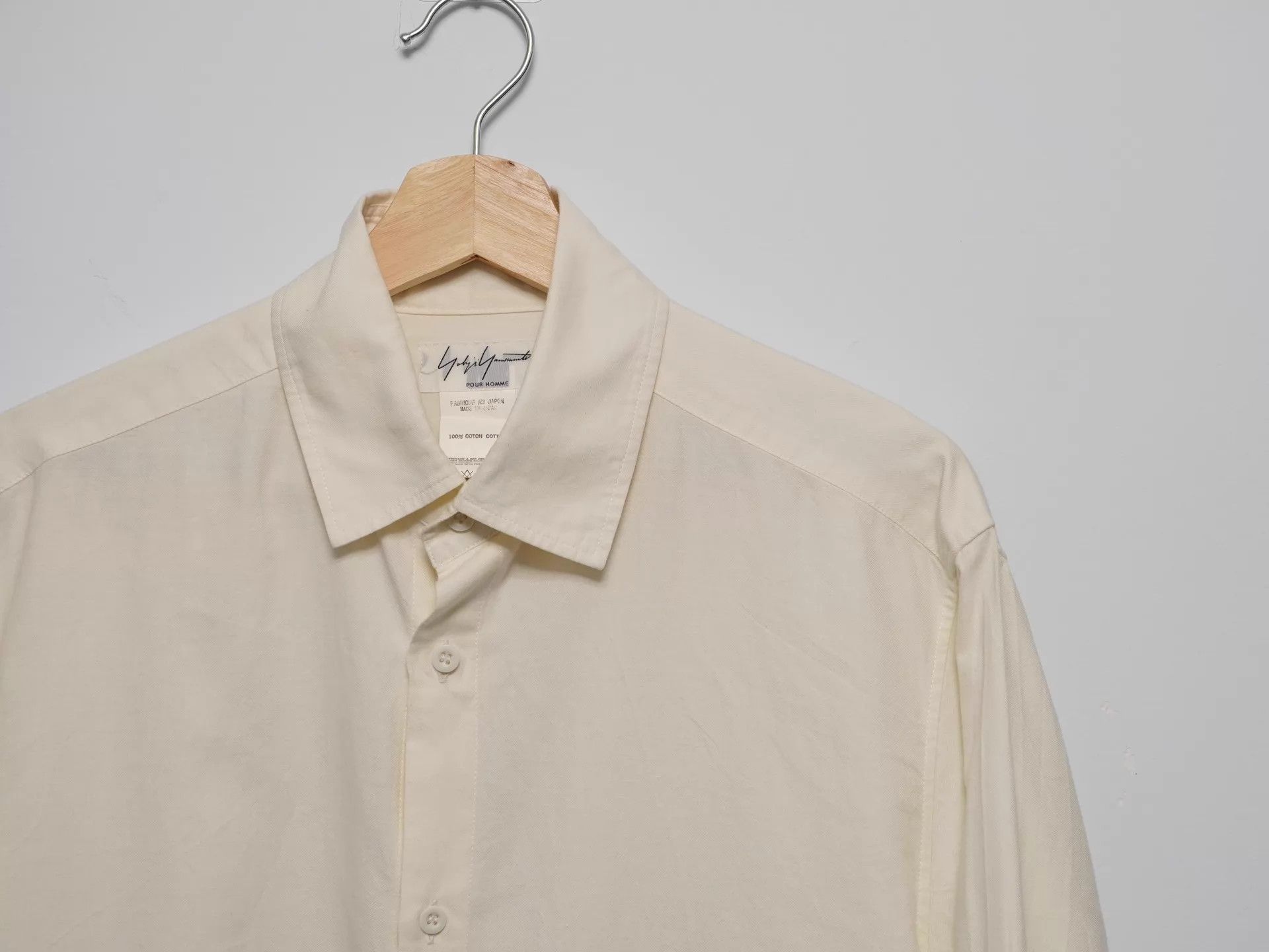 Yohji Yamamoto Yohji Yamamoto 2002SS Striped Off-White Shirt Size 4 Size US XL / EU 56 / 4 - 2 Thumbnail
