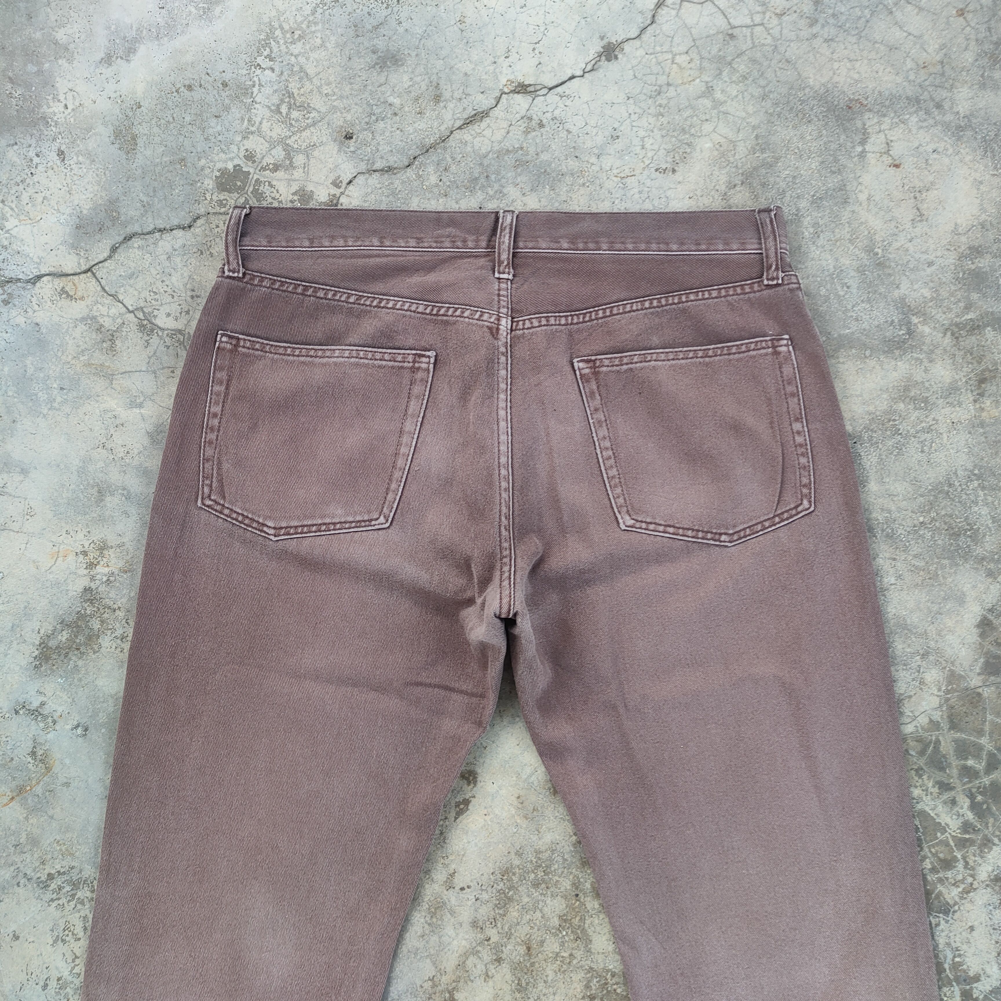 Japanese Brand VINTAGE SLIM FIT JAPANESE FADED BROWN DISTRESSED JEAN PANTS Size US 34 / EU 50 - 8 Thumbnail