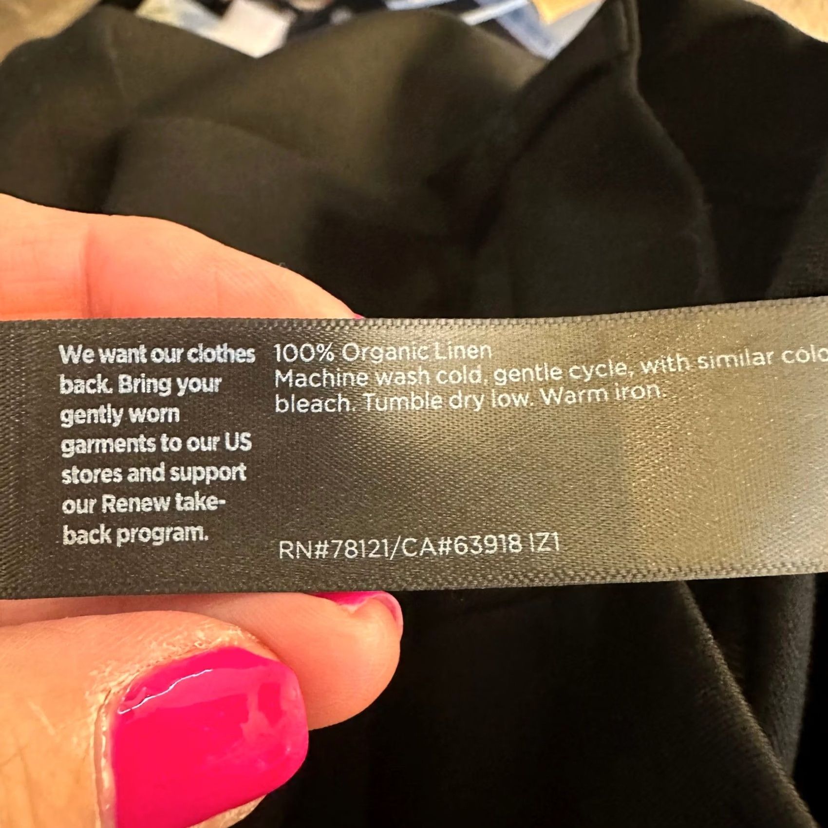 Eileen Fisher Eileen Fisher Petite Black Organic Linen Trousers Pants PS Dress Pants Womens Size 28" / US 6 / IT 42 - 7 Thumbnail