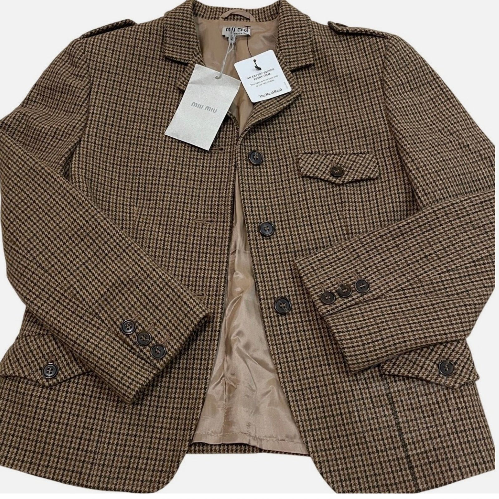 Miu Miu Rare Miu Miu 2003 Runway Blazer | Equestrian Cashmere, IT 40 Size S / US 4 / IT 40 - 3 Thumbnail