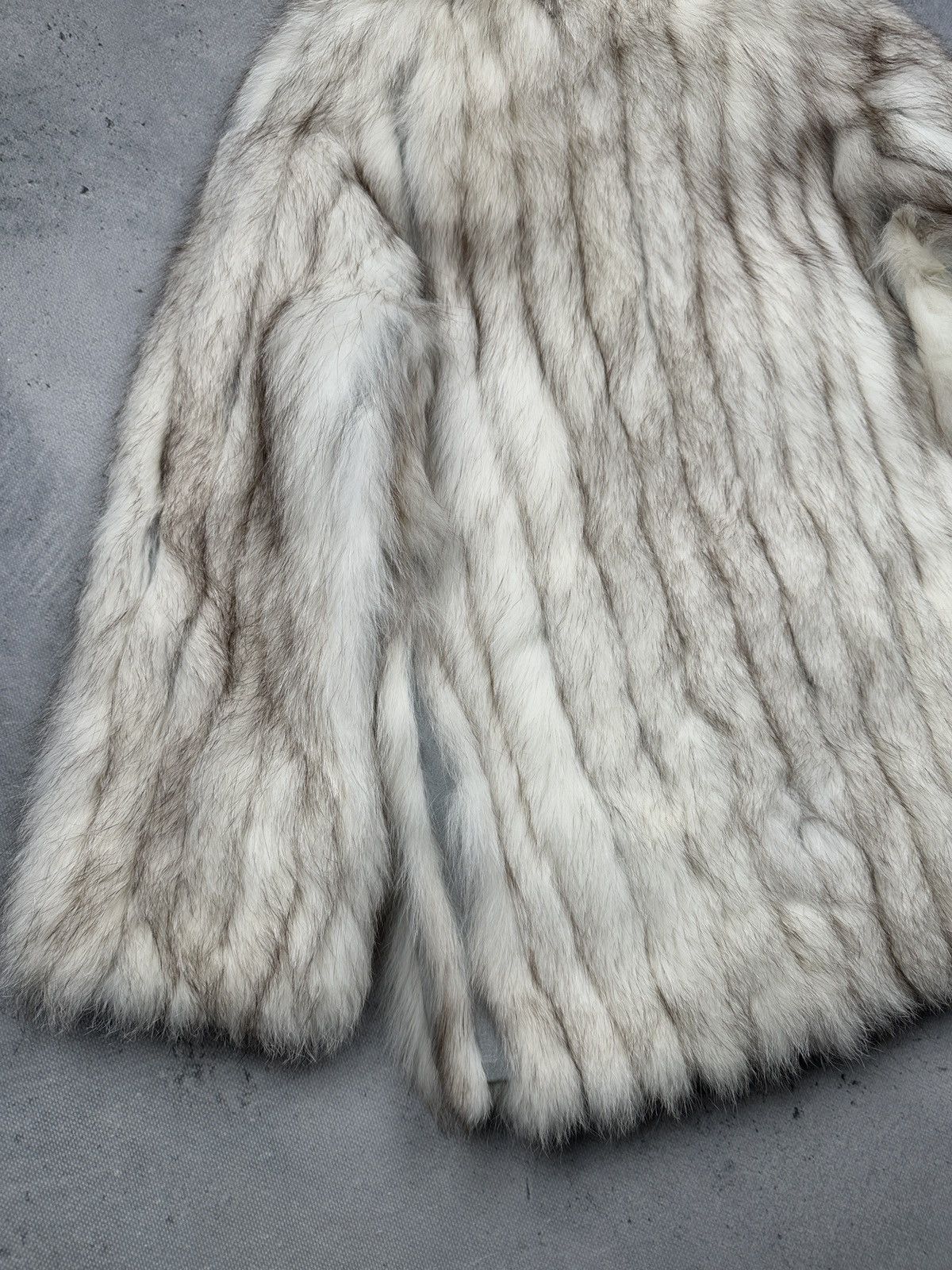 Sagafurs Vintage Saga Fox Real Fur Coat Ivory Grey Luxury Jacket 80s Size S / US 4 / IT 40 - 14 Thumbnail
