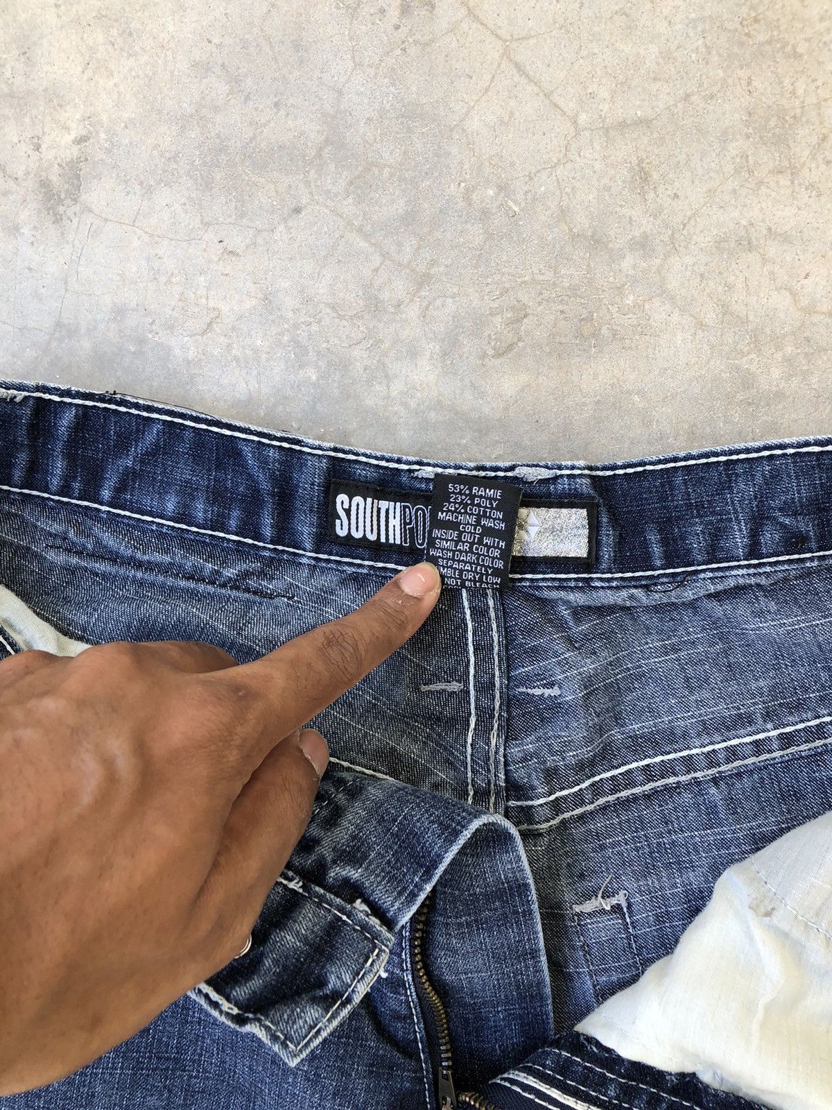 Southpole Southpole Y2K Horizontal Printed Denim Pants Size US 30 / EU 46 - 9 Thumbnail