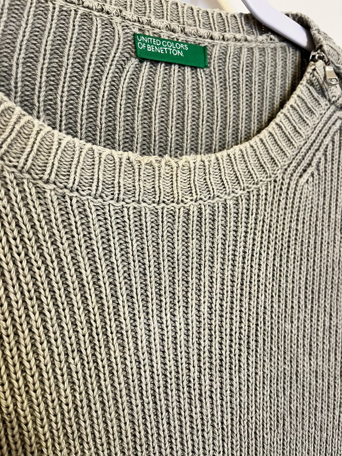 United Colors Of Benetton Custom Knit Sweater Size US M / EU 48-50 / 2 - 3 Thumbnail