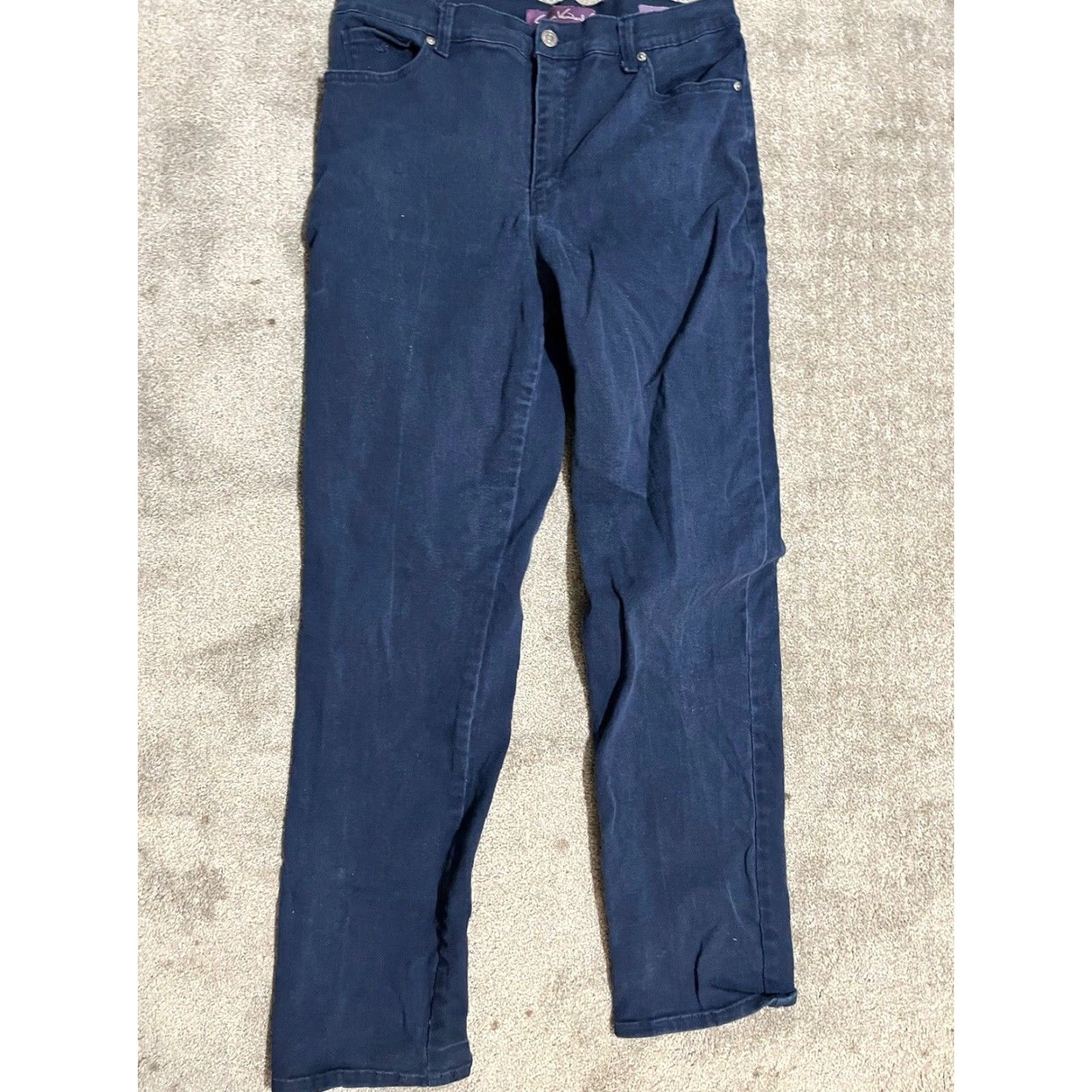 Gloria Vanderbilt Gloria Vanderbilt Jeans Women Regular 10 Navy Blue Straight Gloria Vanderbilt Amanda Jeans Size 32" / US 10 / IT 46 - 2 Thumbnail