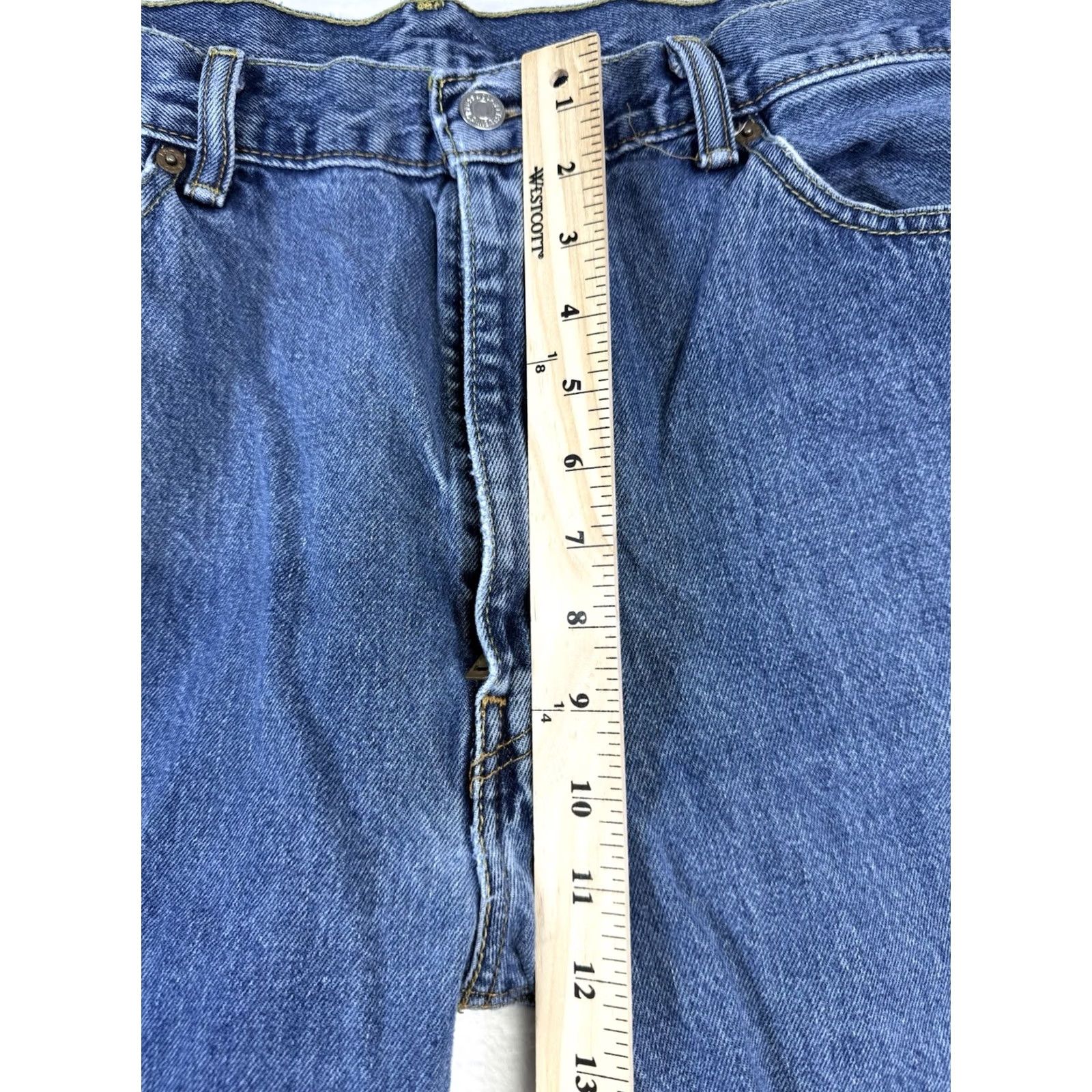 Levi's Levi's 505 Jeans Men 40x30 Regular Fit Straight Denim Blue 5-Pocket Zip Button Jeans Size US 40 / EU 56 - 6 Thumbnail