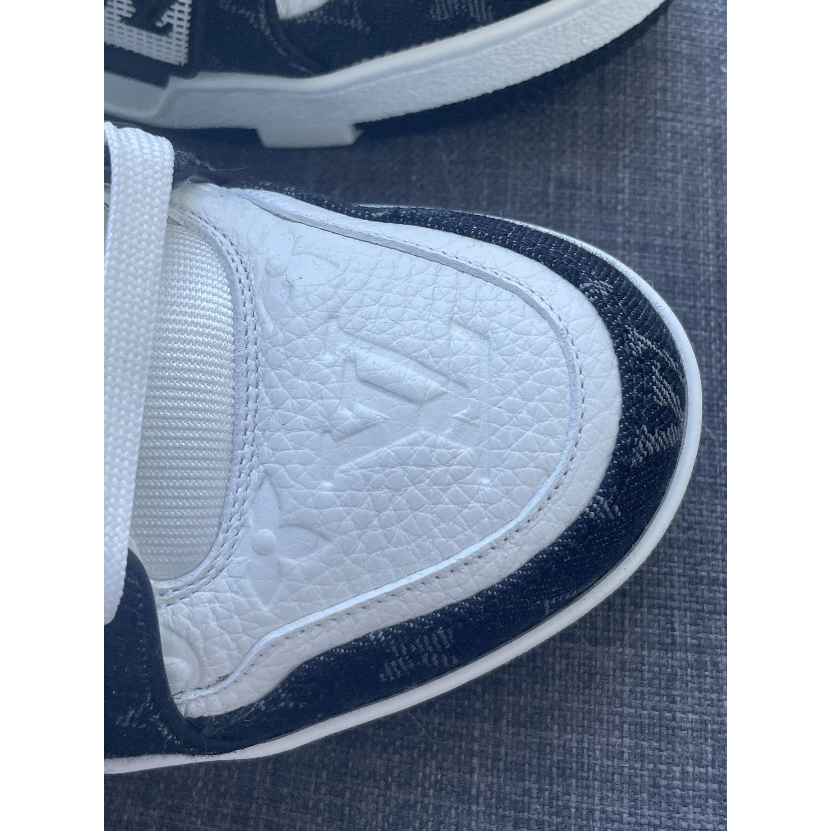 Louis Vuitton Louis Vuitton LV Trainer Sneakers White & Black Monogram Lea Size US 5 / EU 37 - 10 Thumbnail